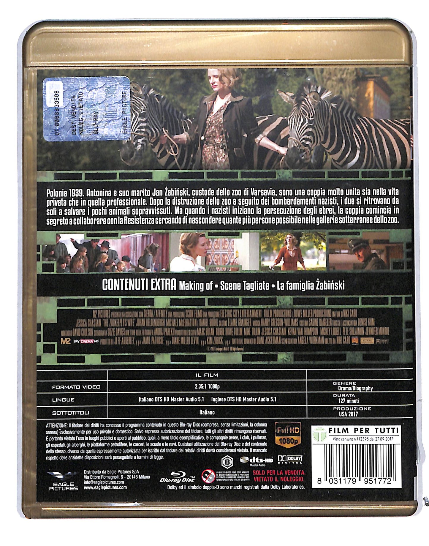 EBOND La signora dello zoo di Varsavia BLURAY BLURAY DB686408