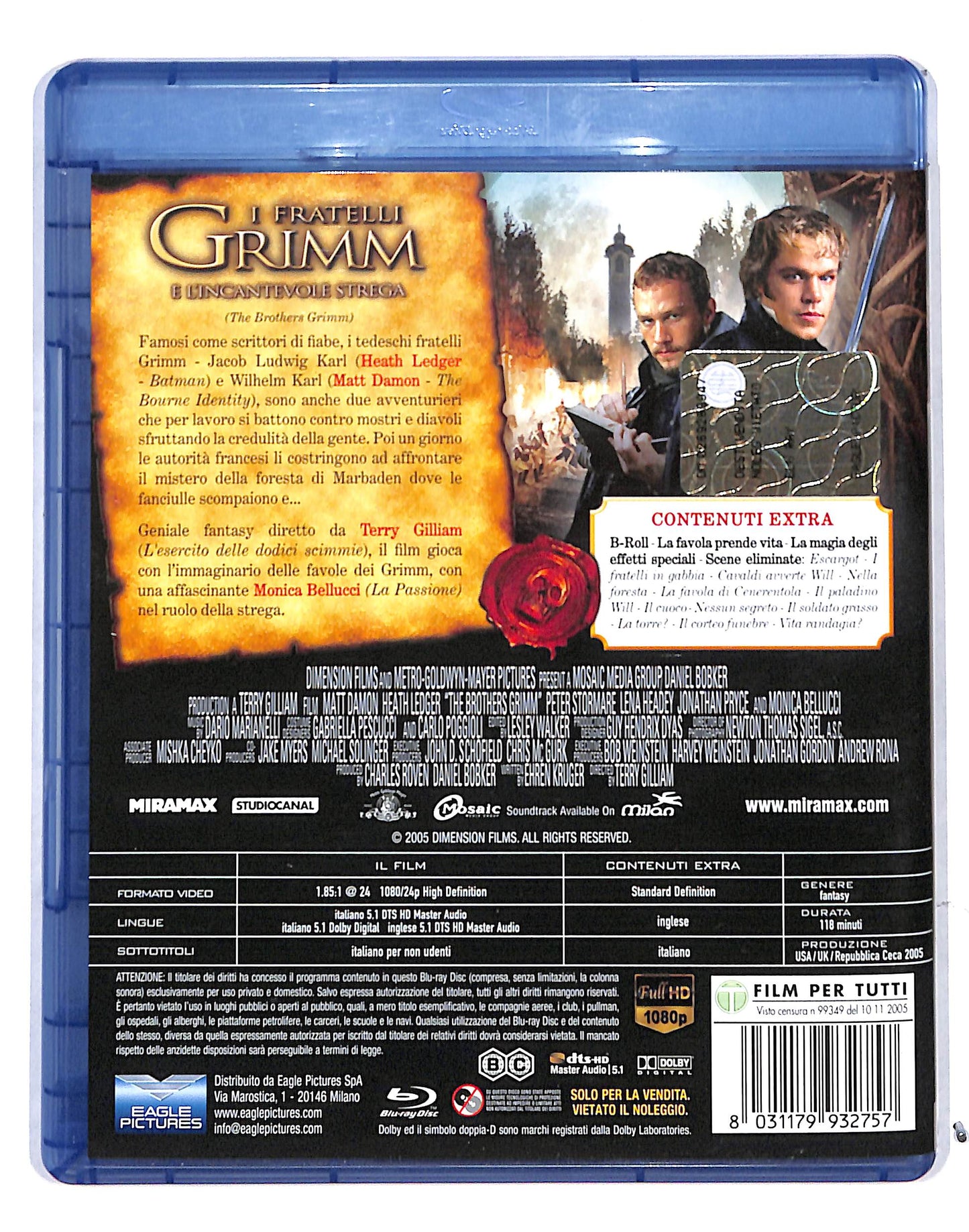 EBOND I Fratelli Grimm E L'Incantevole Strega BLURAY DB686414
