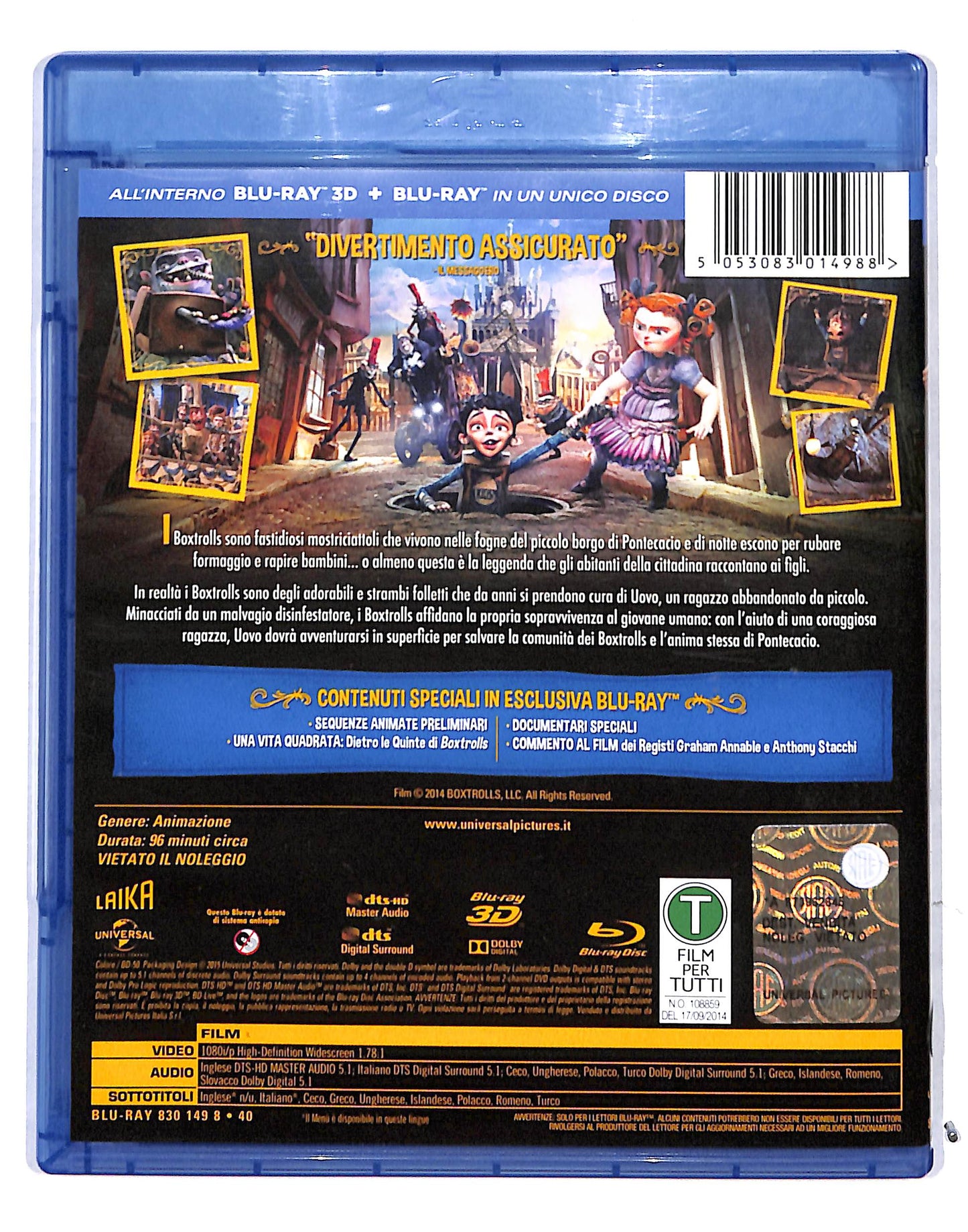 EBOND Boxtrolls Le Scatole Magiche BLURAY 3d + BLURAY DB686417