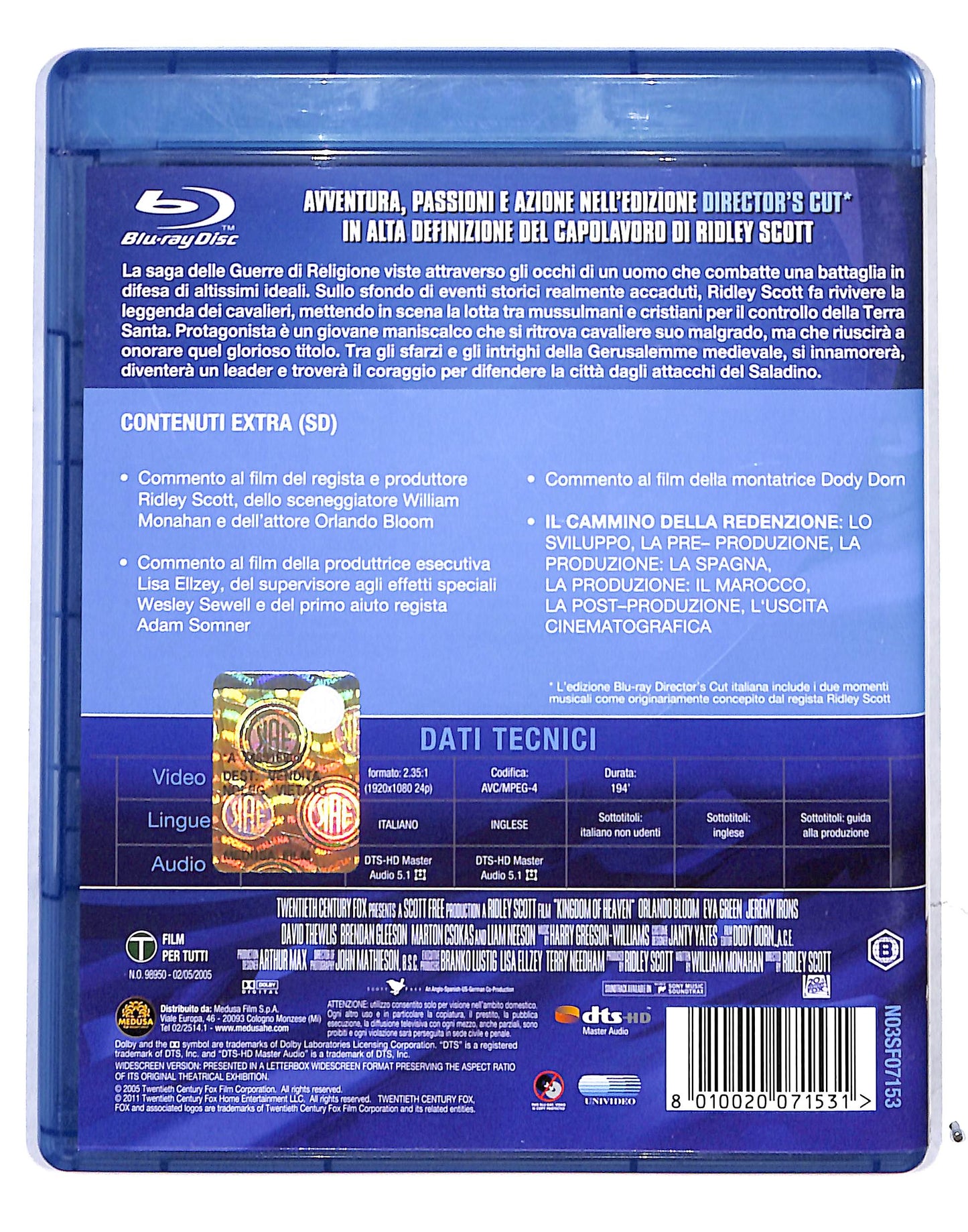 EBOND Le crociate Director's cut BLURAY DB686422