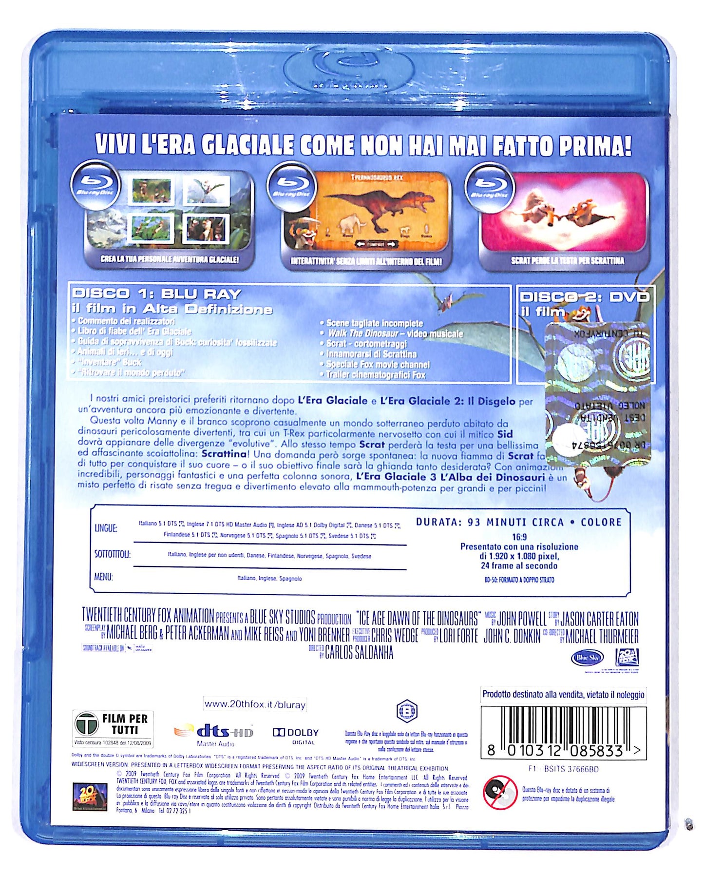 EBOND L'era glaciale 3 L'alba dei dinosauri BLURAY + DVD BLURAY DB686448