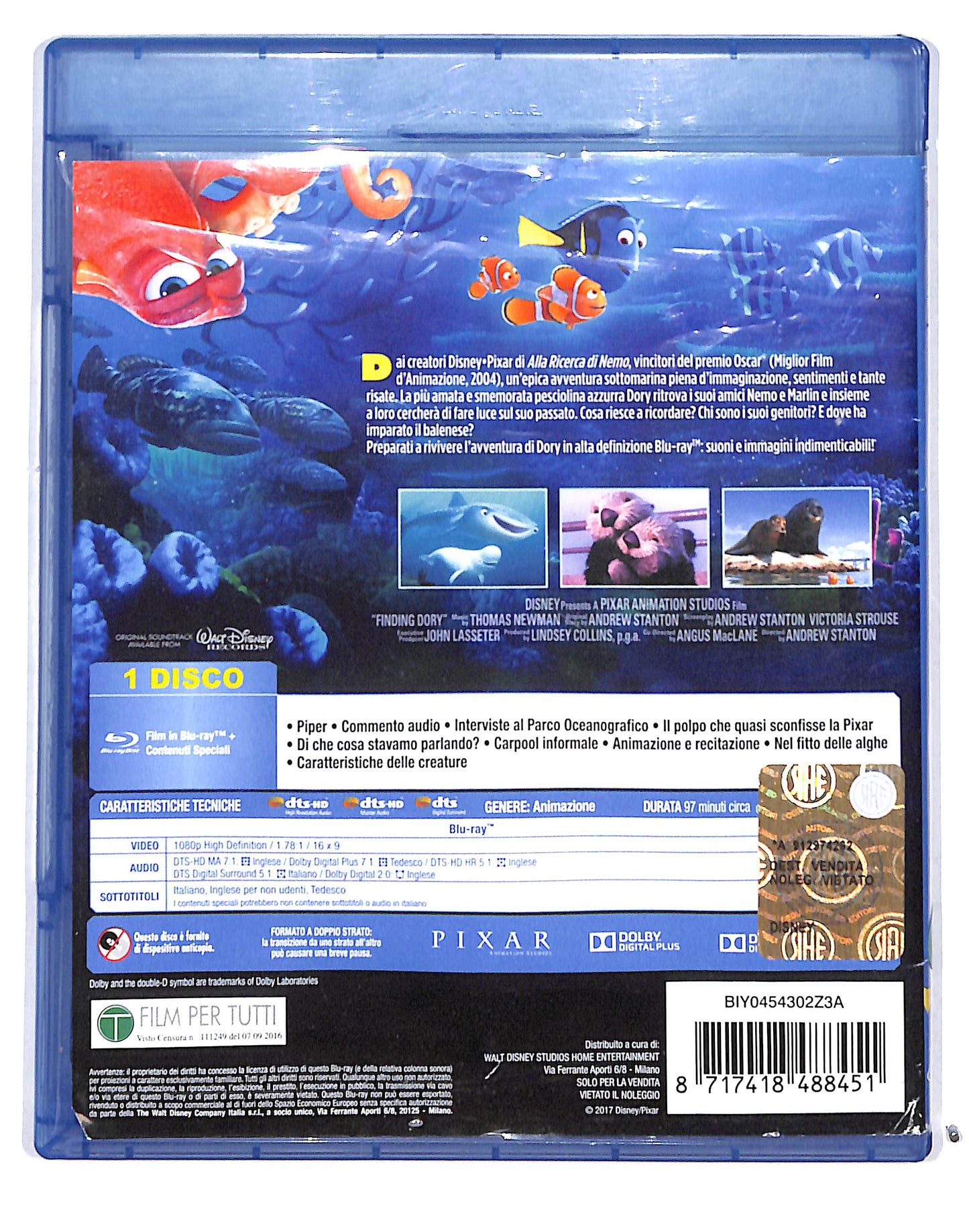 EBOND Alla Ricerca Di Dory BLURAY BLURAY DB686480