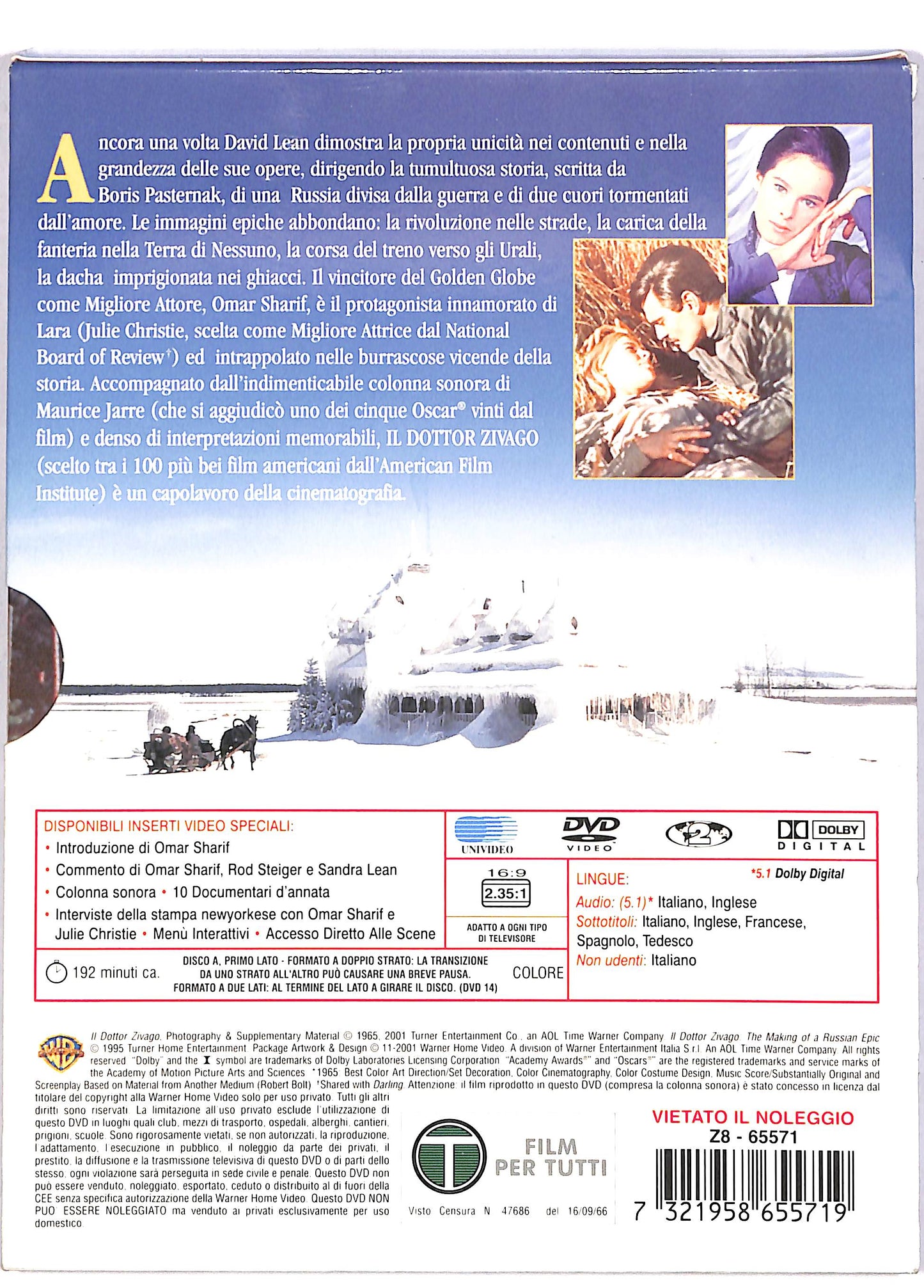EBOND Il Dottor Zivago DIGIPACK DVD DB686942