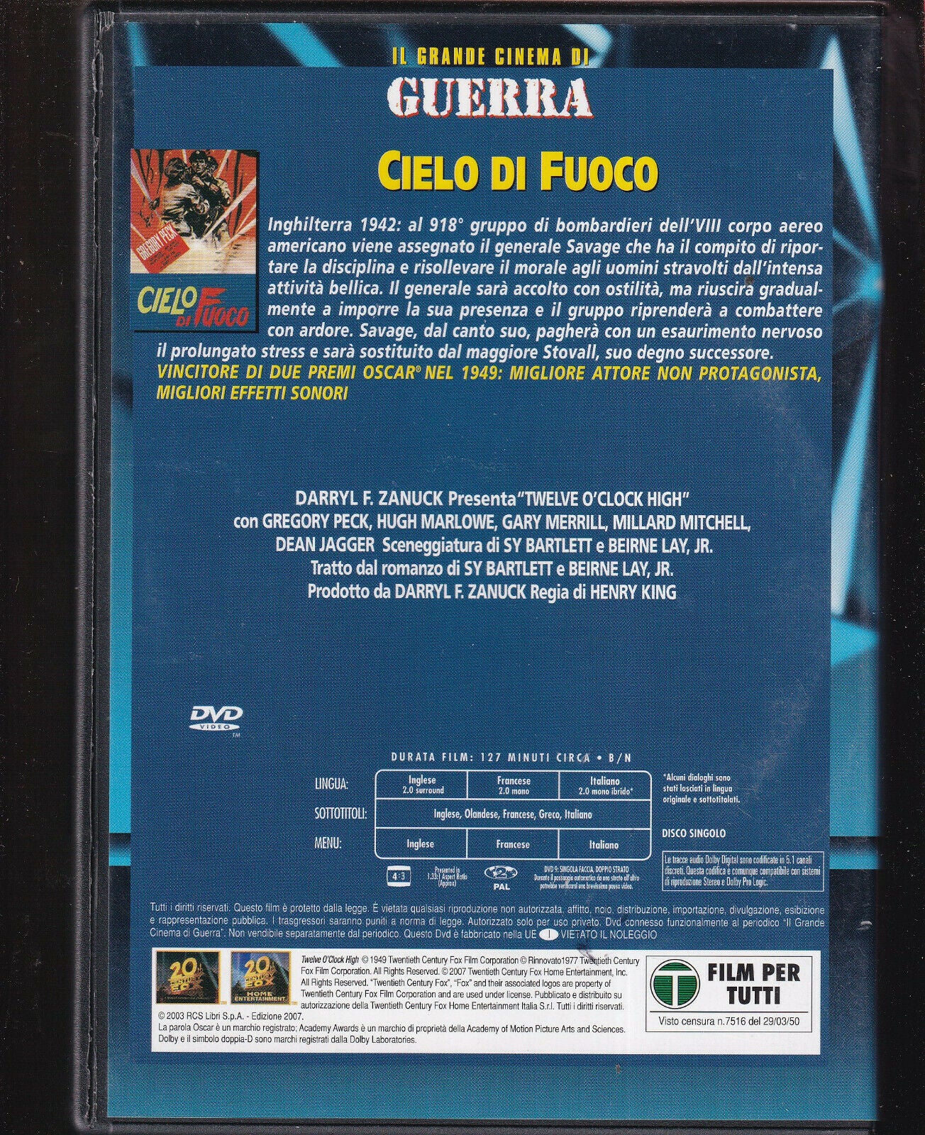 EBOND Cielo Di Fuoco Editoriale Grande Cinema Di Guerra DVD DB687441