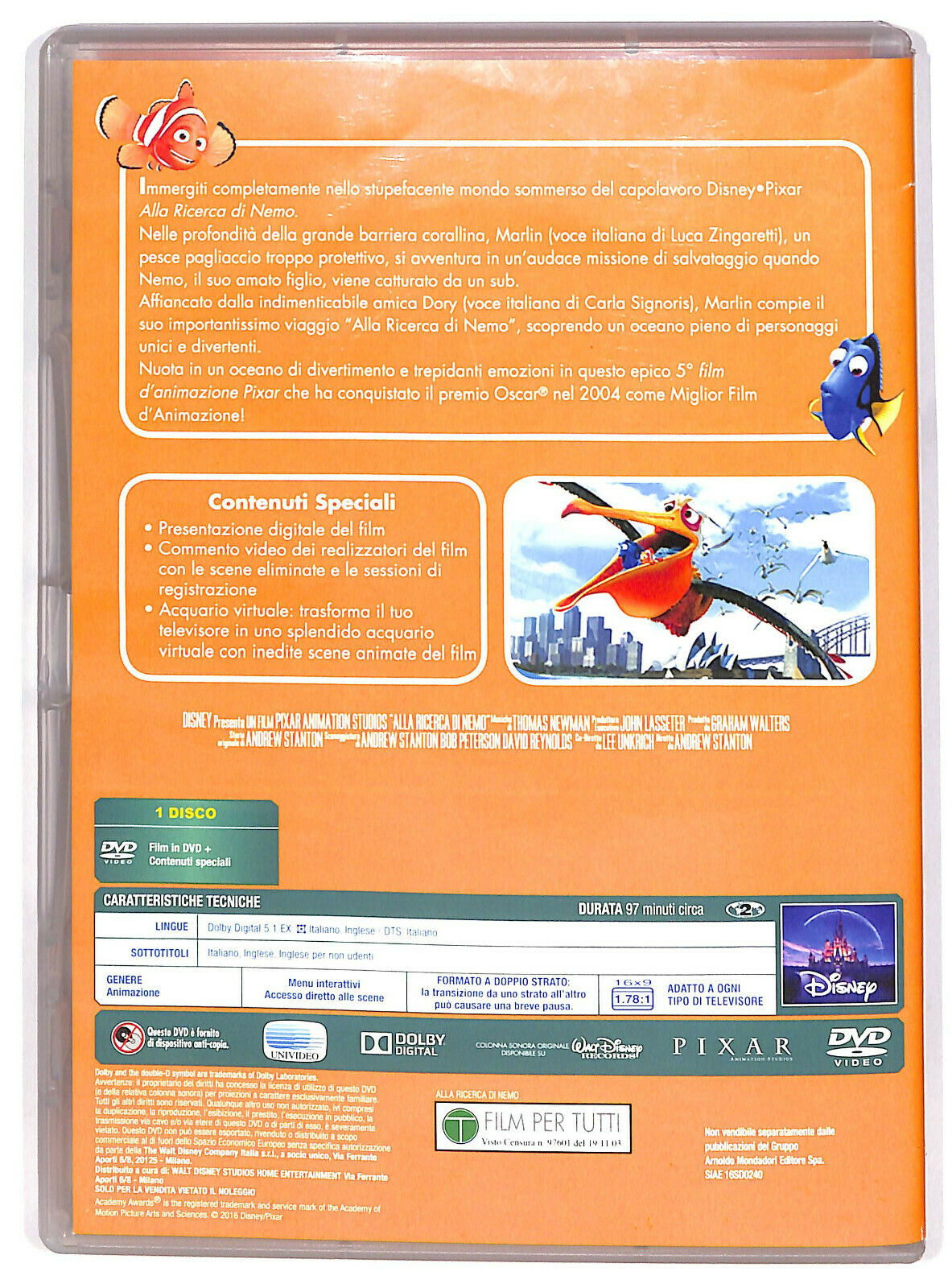 EBOND Alla Ricerca Di Nemo Editoriale DVD DB687452