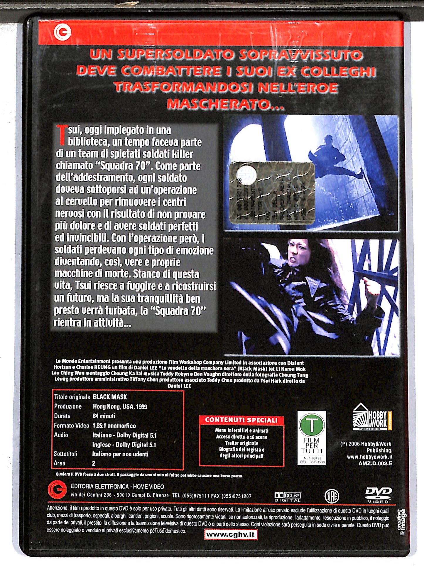 EBOND la vendetta della maschera nera EDITORIALE DVD DB687480