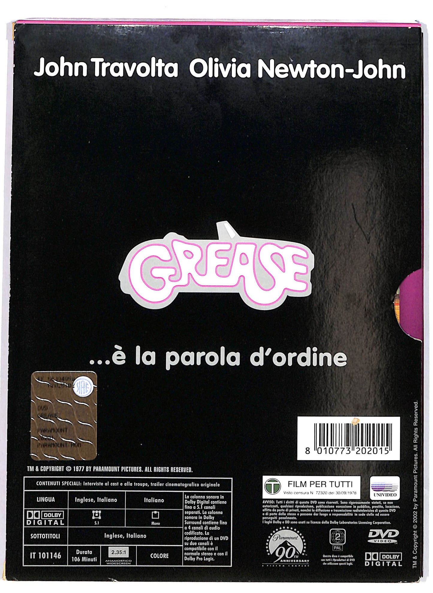 EBOND Grease DIGIPACK DVD DB687726