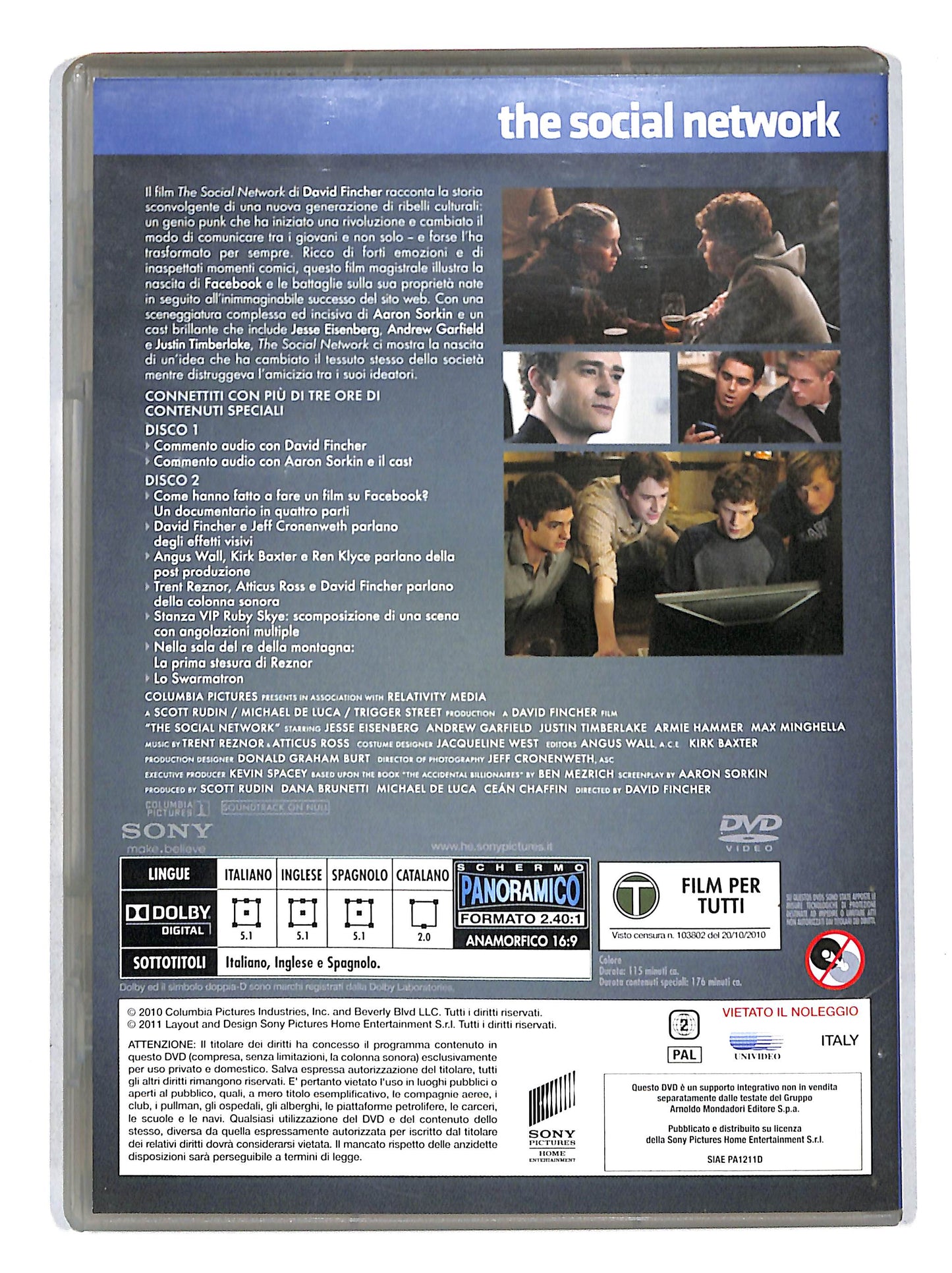 EBOND The Social Network EDITORIALE DVD DB687910