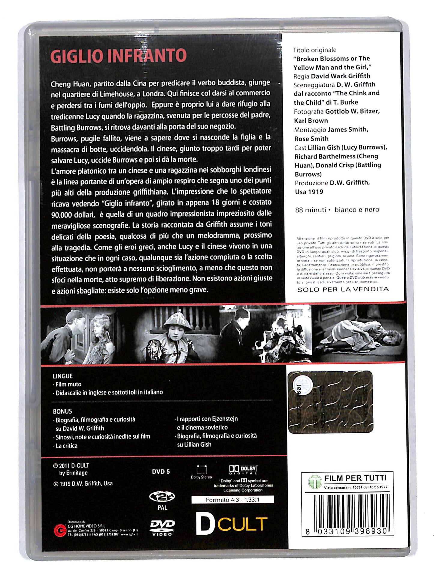 EBOND Giglio Infranto FILM MUTO DVD DB688176
