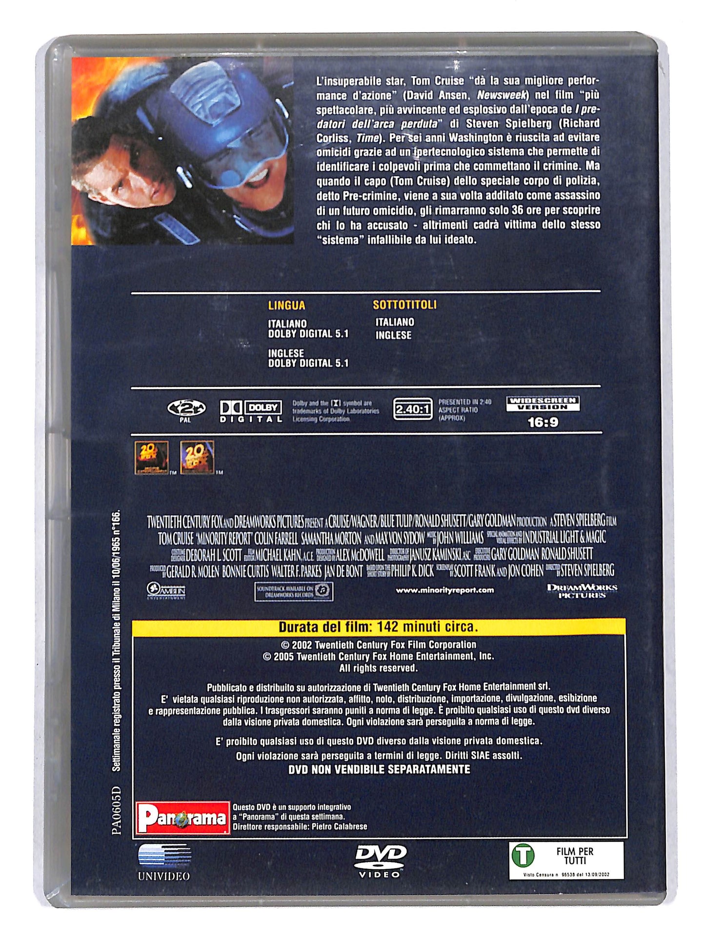 EBOND Minority Report EDITORIALE DVD DB688433