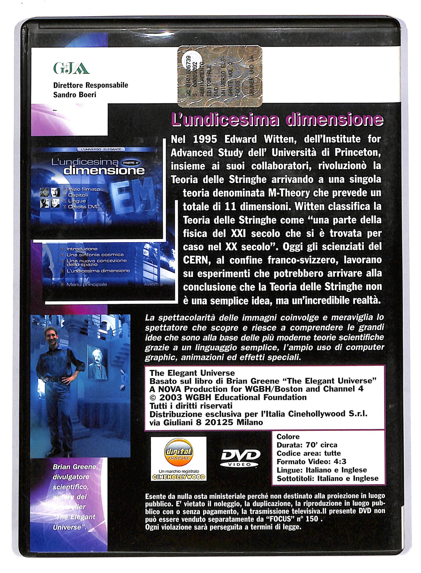 EBOND L'universo elegante - L'undicesima dimensione EDITORIALE DVD DB688716