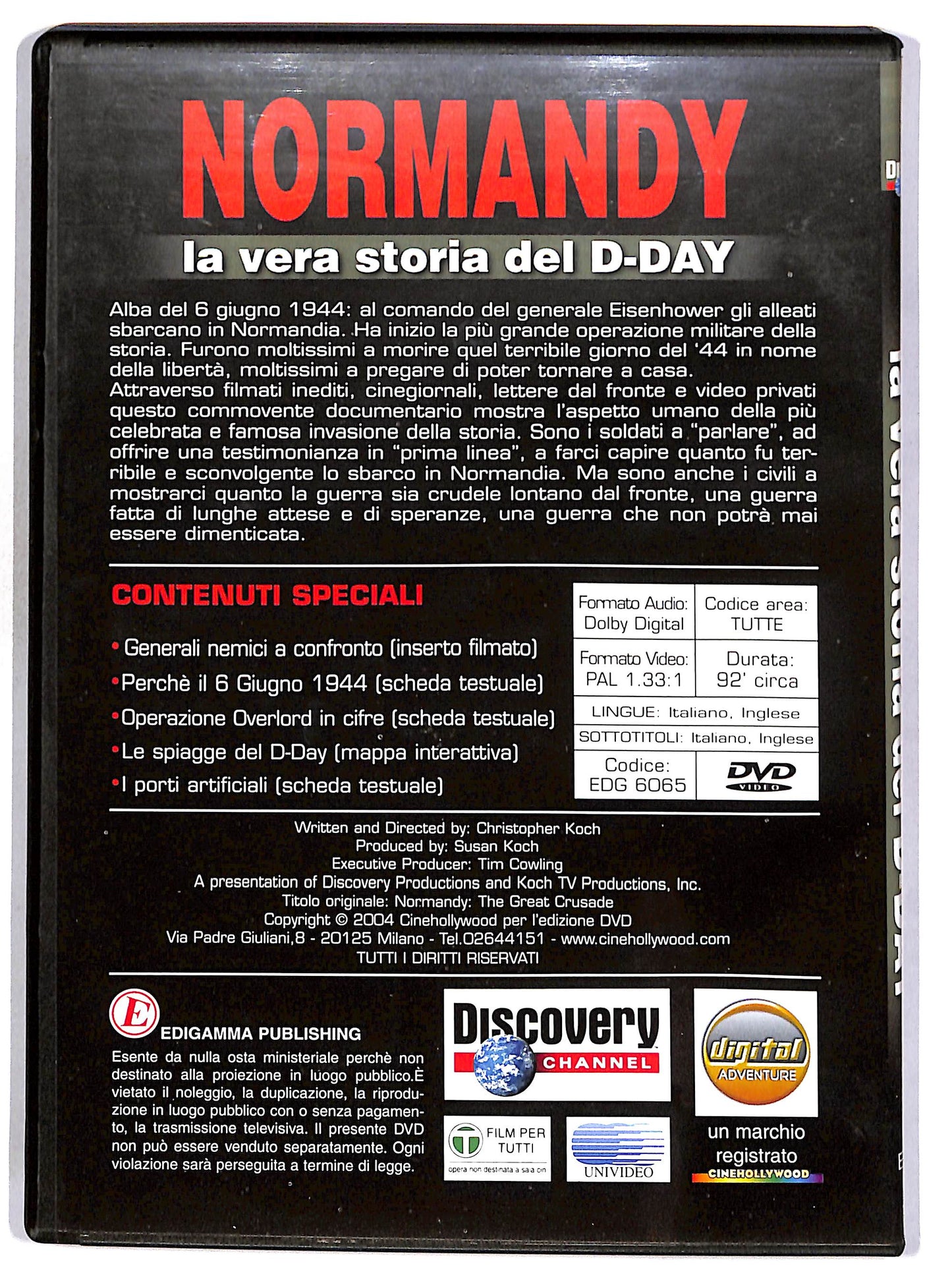 EBOND Normandy - La Vera Storia Del D-Day EDITORIALE DVD DB688723