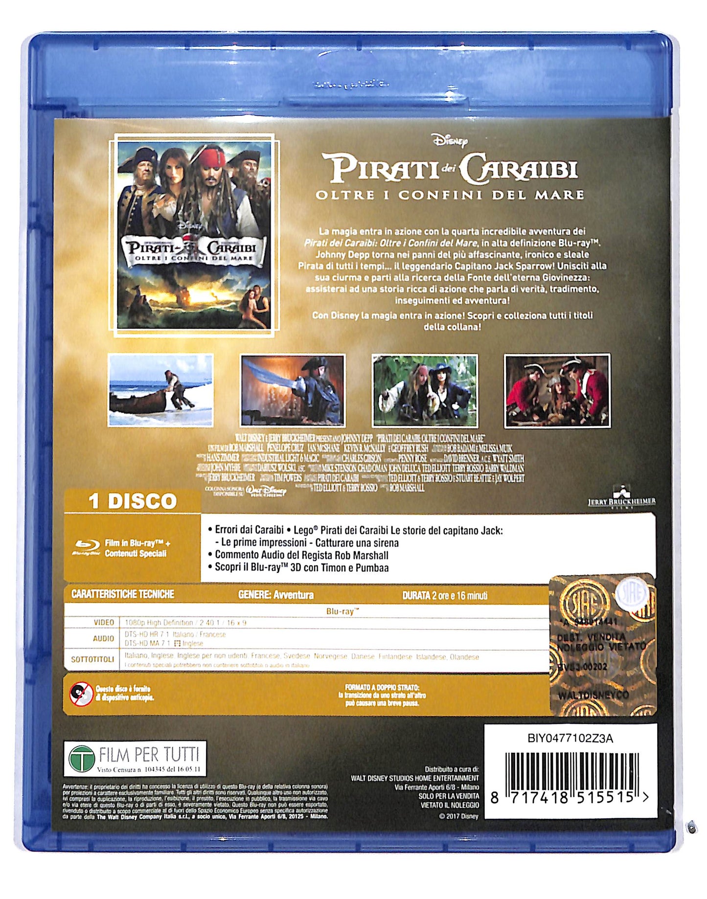 EBOND Pirati dei Caraibi - Oltre i confini del mare BLURAY BLURAY DB689210