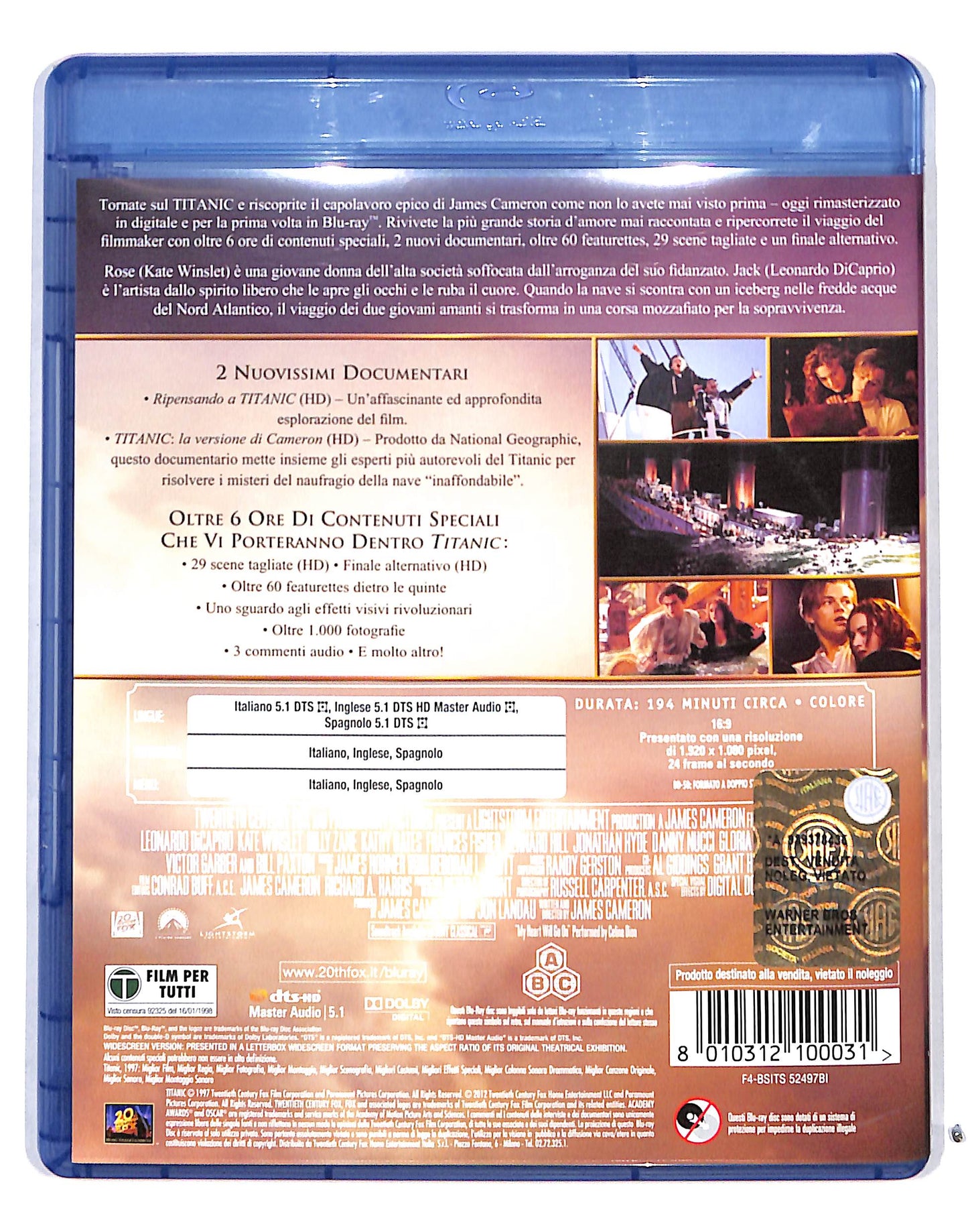 EBOND Titanic 2 dischi BLURAY BLURAY DB689213