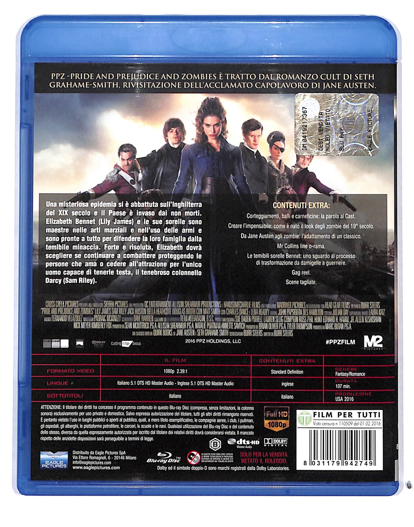 EBOND Ppz - Pride And Prejudice And Zombies BLURAY DB689220