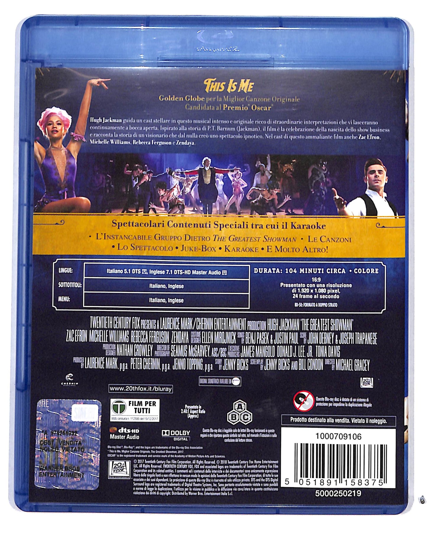 EBOND The Greatest Showman BLURAY DB689226