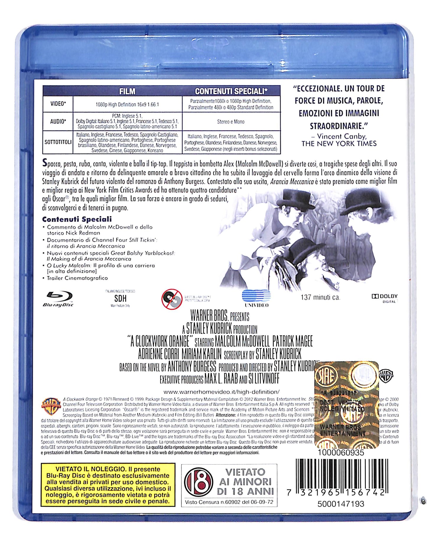 EBOND Arancia Meccanica BLURAY BLURAY DB689234