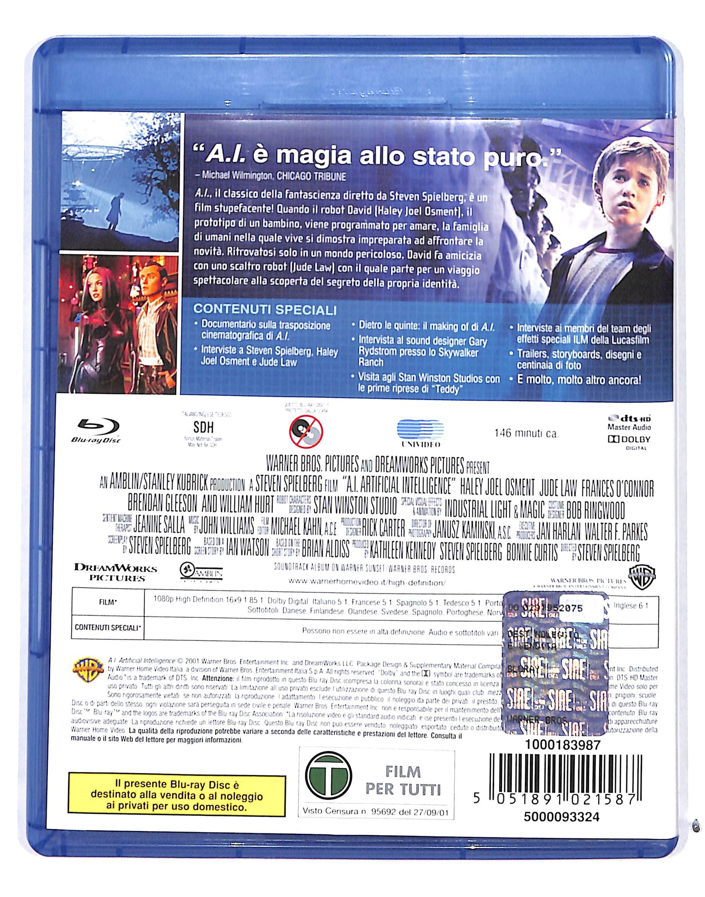 EBOND A.I. Intelligenza artificiale BLURAY BLURAY DB689269