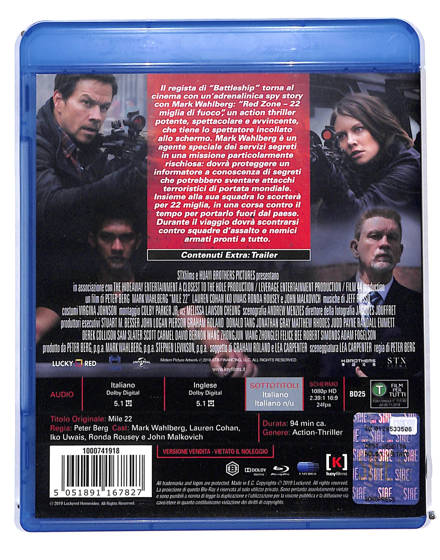 EBOND red zone - 22 miglia di fuoco BLURAY BLURAY DB689605