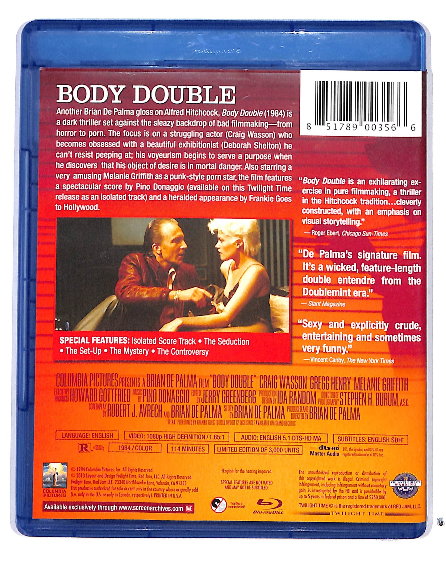 EBOND Body Double Edizione Uk BLURAY BLURAY DB689628