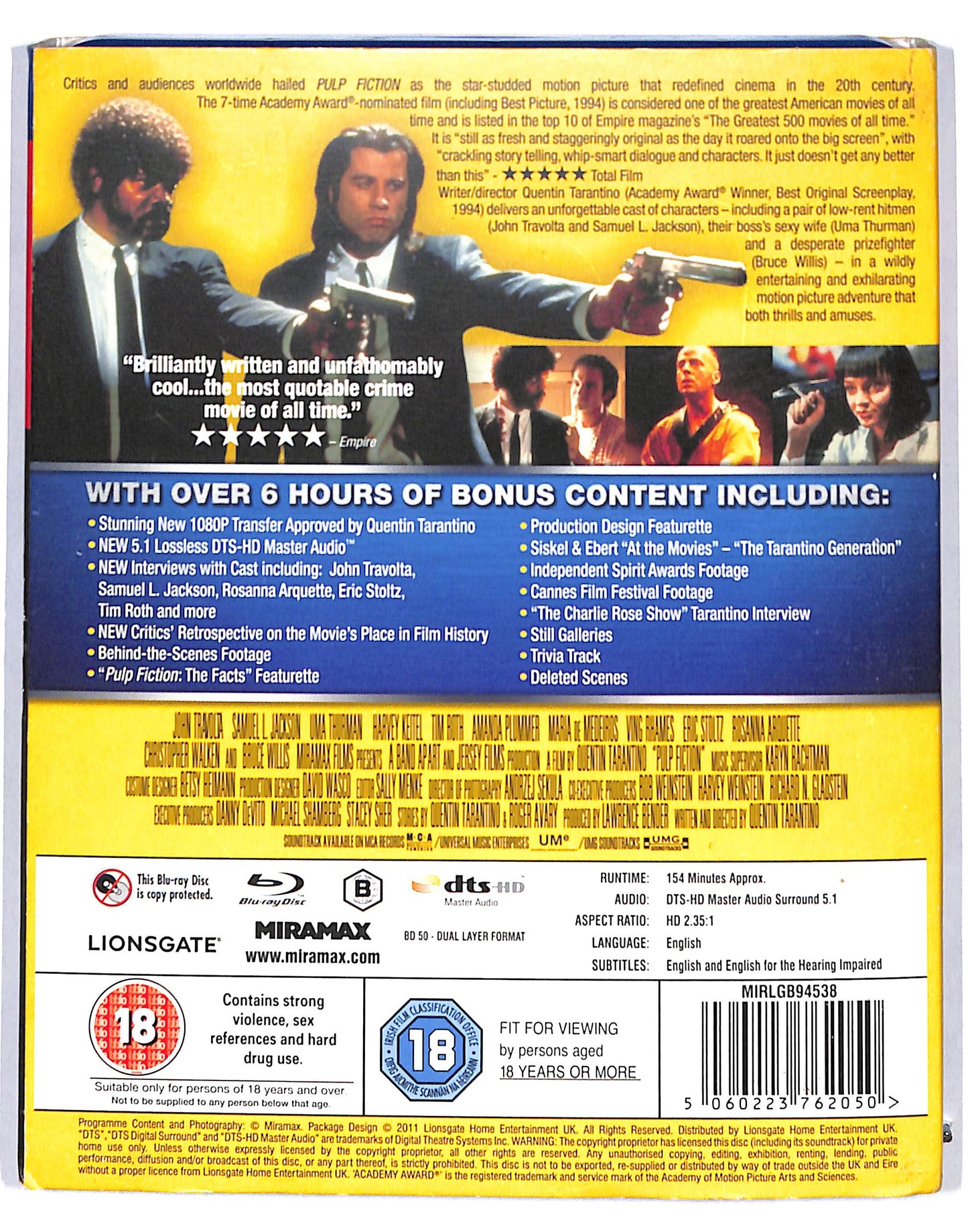 EBOND Pulp Fiction Edizione: Regno Unito BLURAY BLURAY DB689638