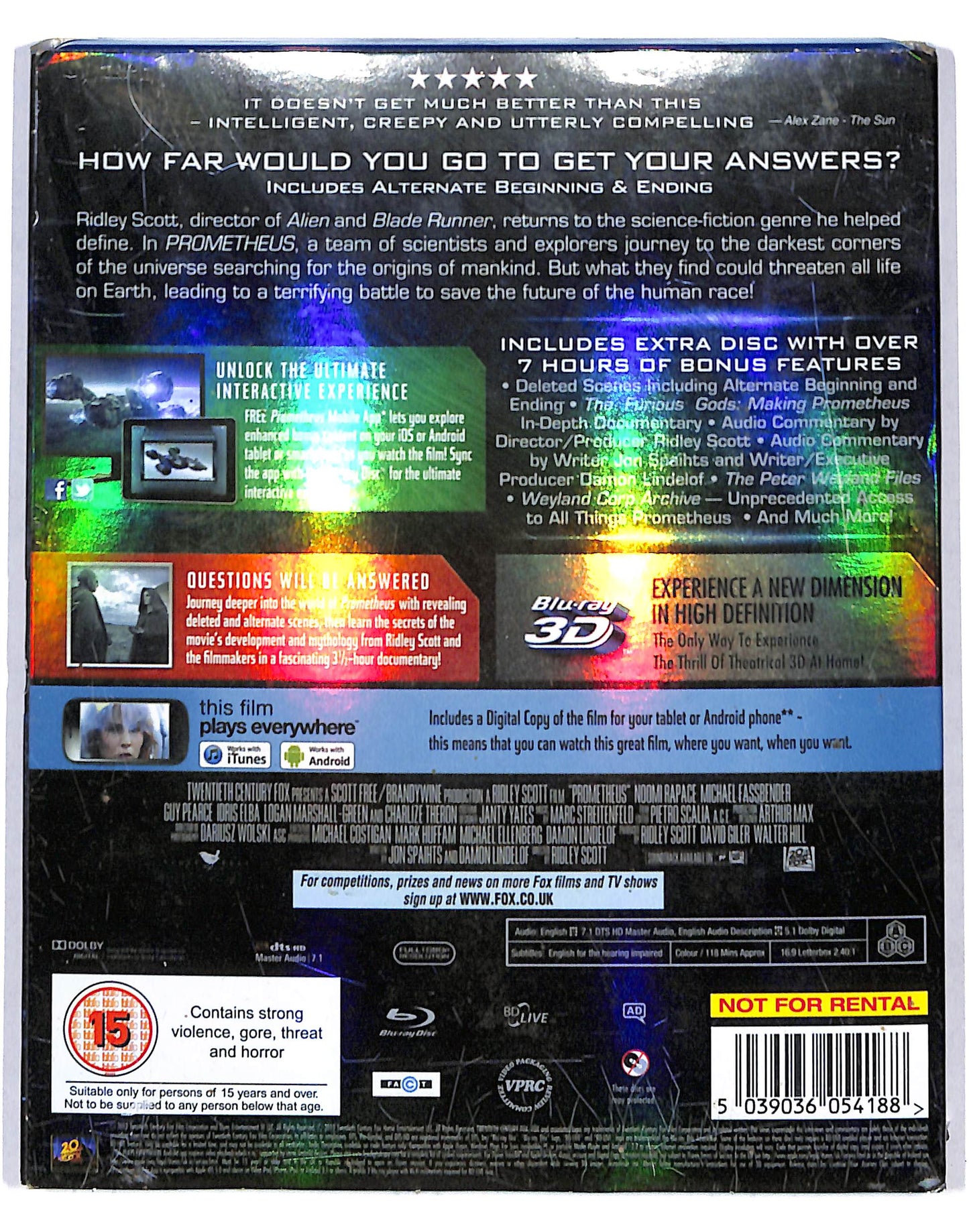 EBOND Prometheus BLURAY 3D+ BLURAY +DIGITAL COPY - UK EDITION BLURAY DB689640