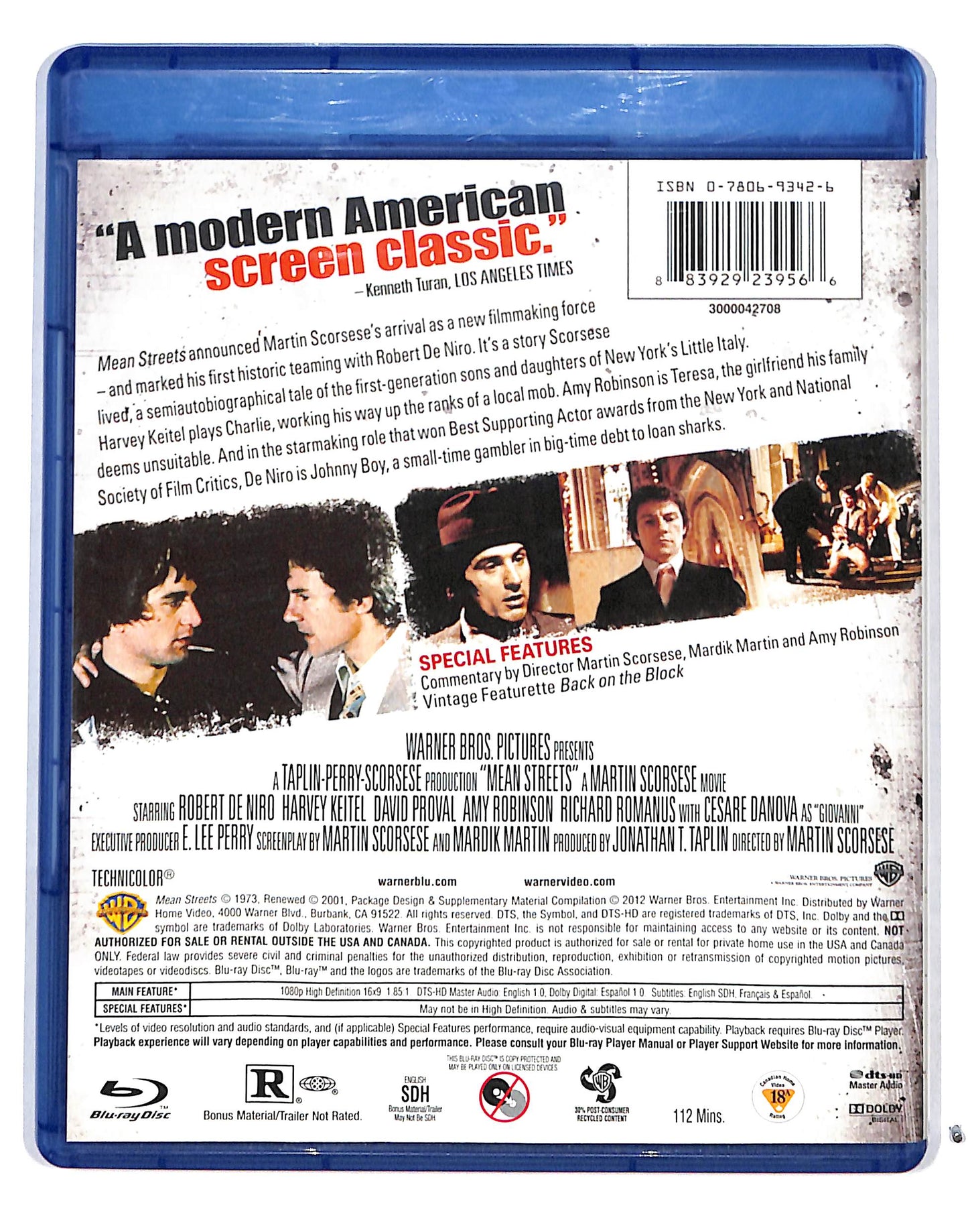 EBOND Mean Streets Edizione UK BLURAY BLURAY DB689661