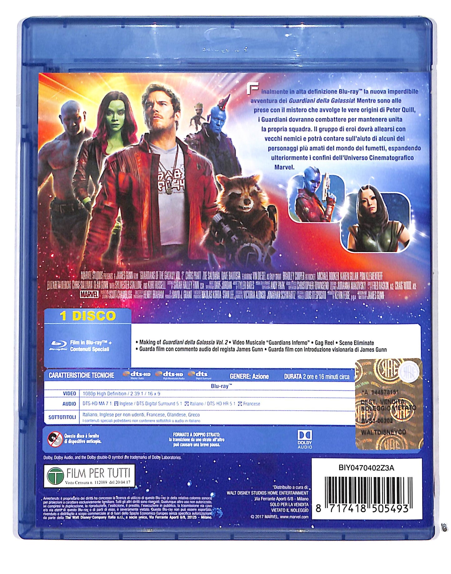 EBOND Guardiani della galassia vol 2 BLURAY BLURAY DB689714