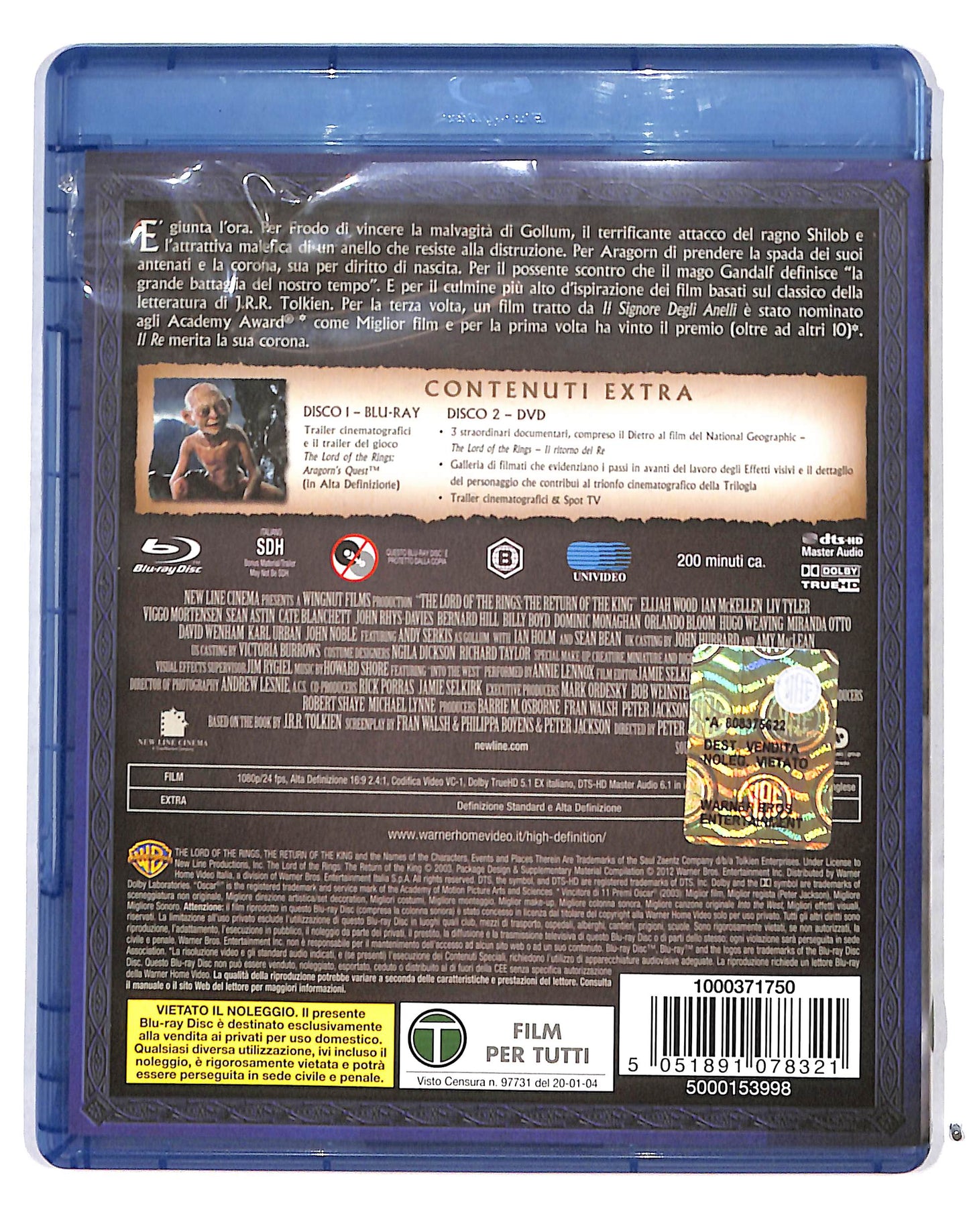 EBOND Il Signore Degli Anelli - Il Ritorno Del Re BLURAY DB689717