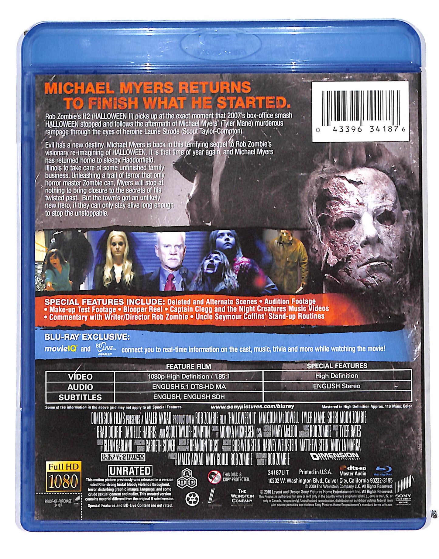 EBOND Halloween Unrated director's cut Edizione UK BLURAY DB689729