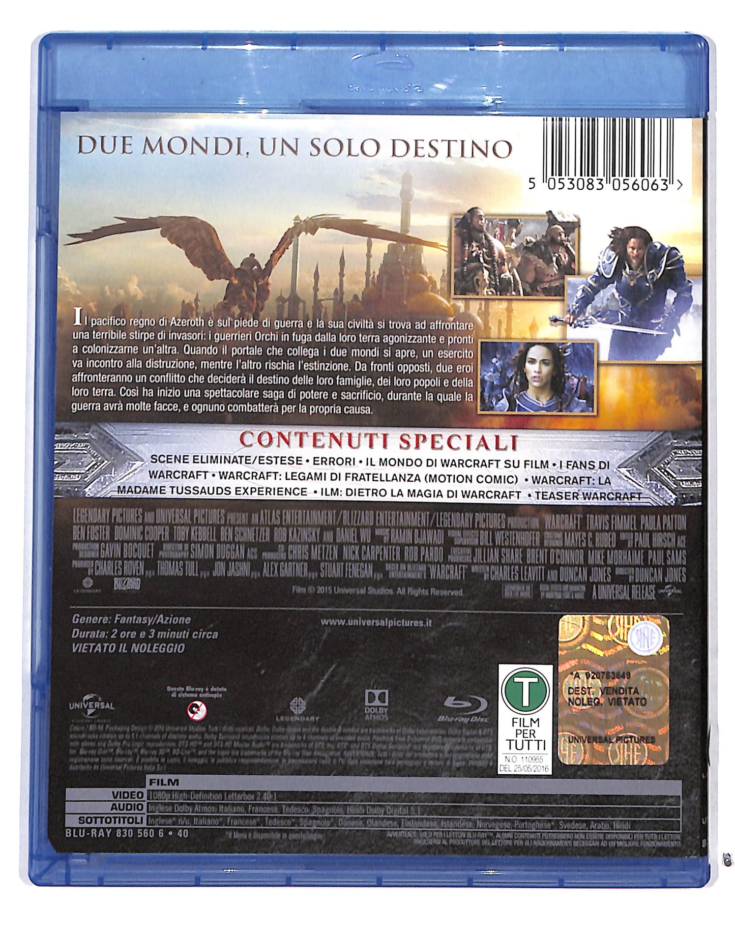 EBOND Warcraft L'Inizio BLURAY BLURAY DB689734