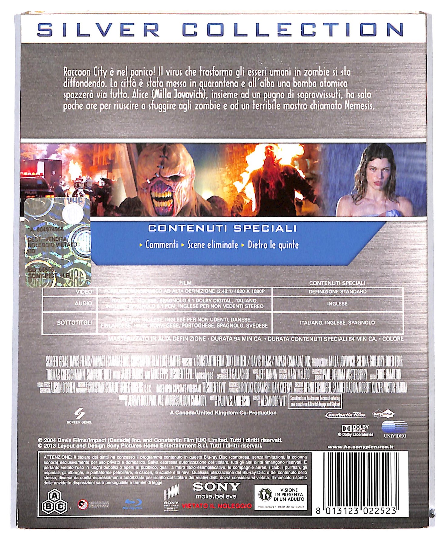 EBOND Resident Evil Apocalypse SLIPCASE BLURAY BLURAY DB689746