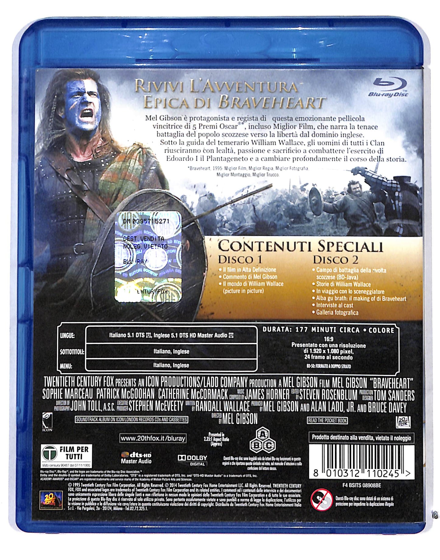 EBOND Braveheart (2 Dischi) BLURAY BLURAY DB689748