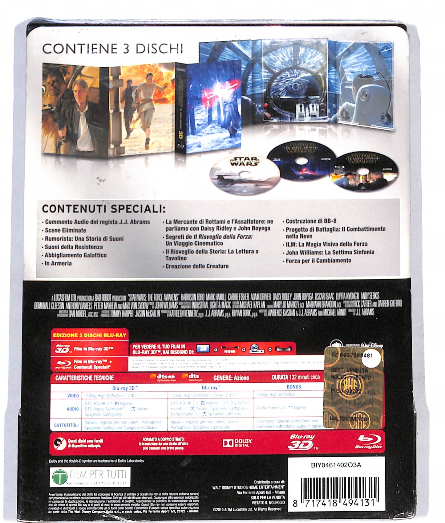 EBOND Star Wars-Il Risveglio della Forza 3DBLURAY+BLURAY+BONUS BLURAY DB689754