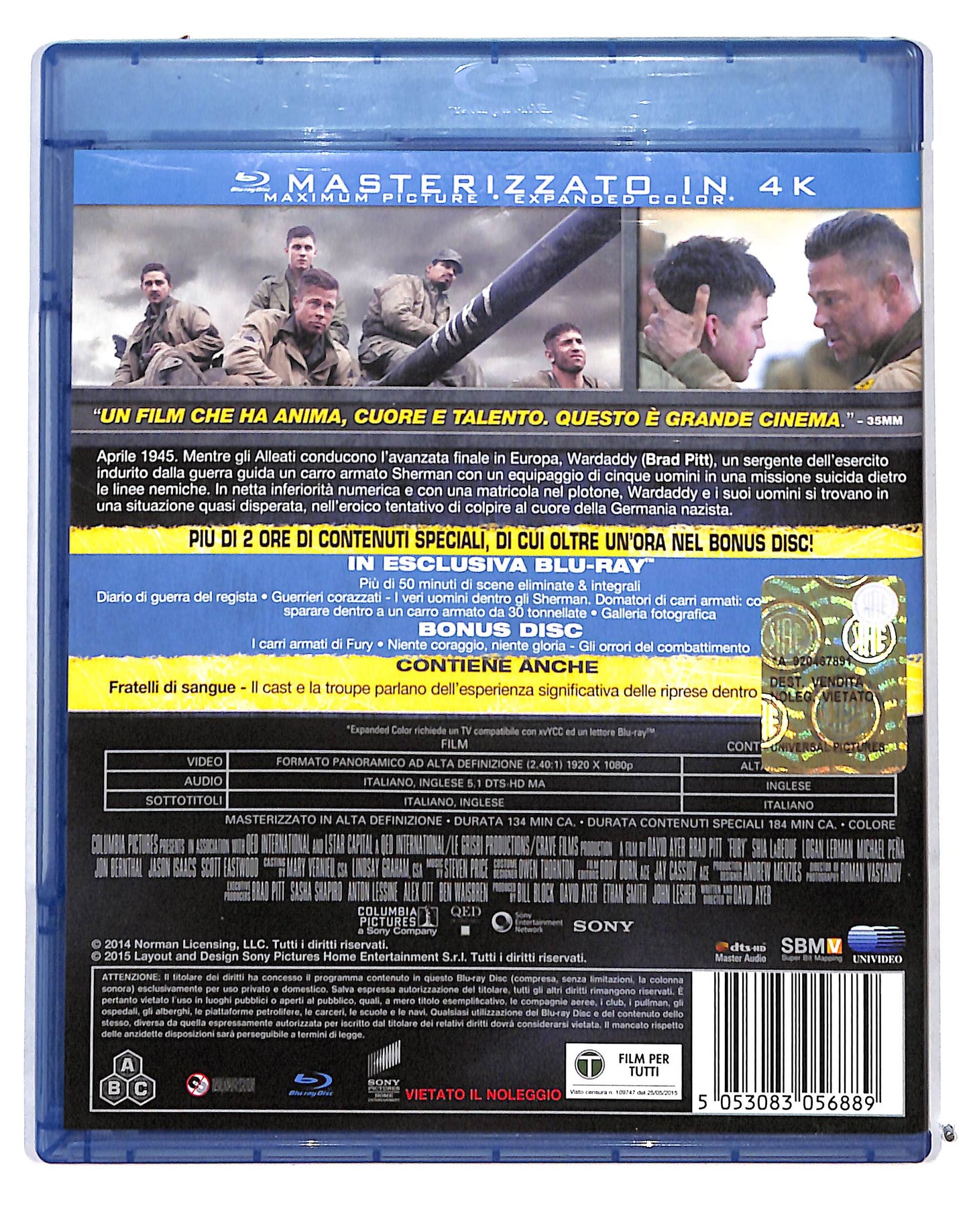 EBOND Fury Edizione 2 BLURAY BLURAY DB689759