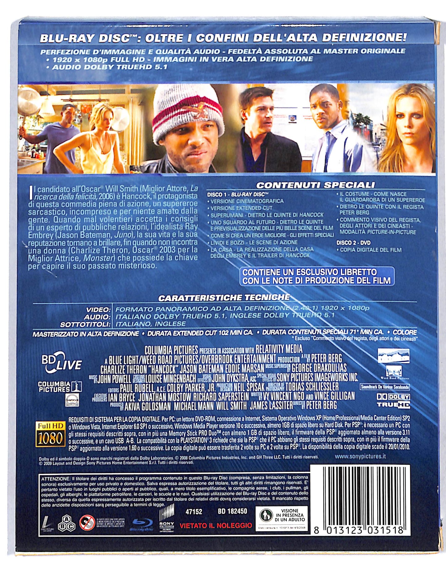 EBOND Hancock Extended Cut BLURAY BLURAY DB689773
