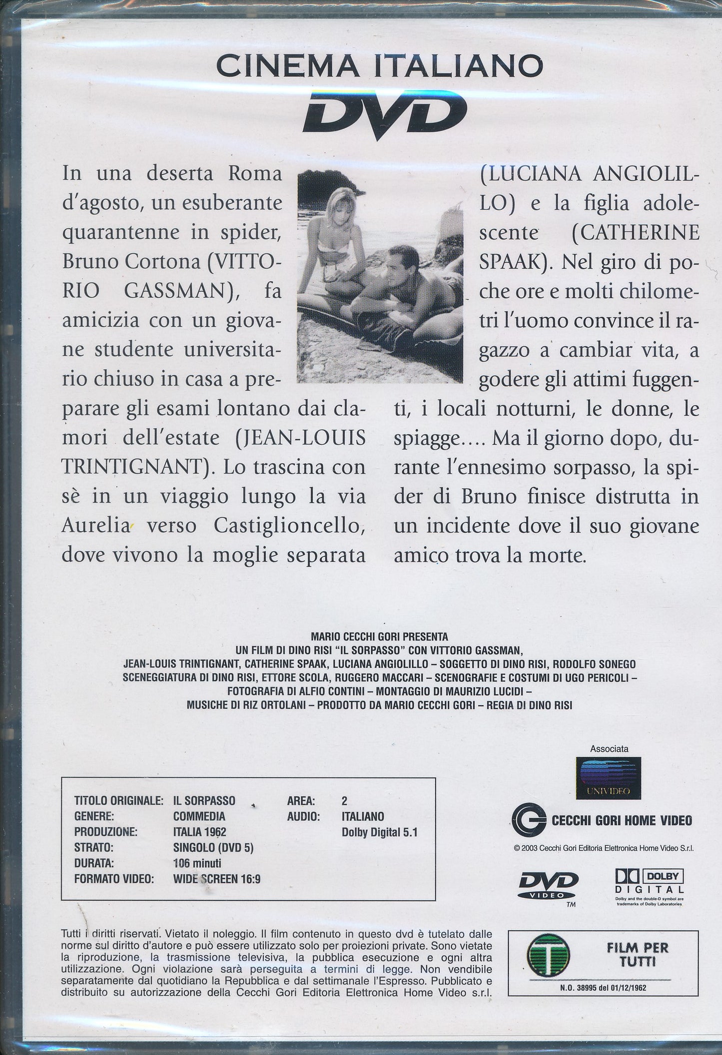EBOND Il Sorpasso [Editoriale] Cinema Italiano Vol.7 DVD DB689854