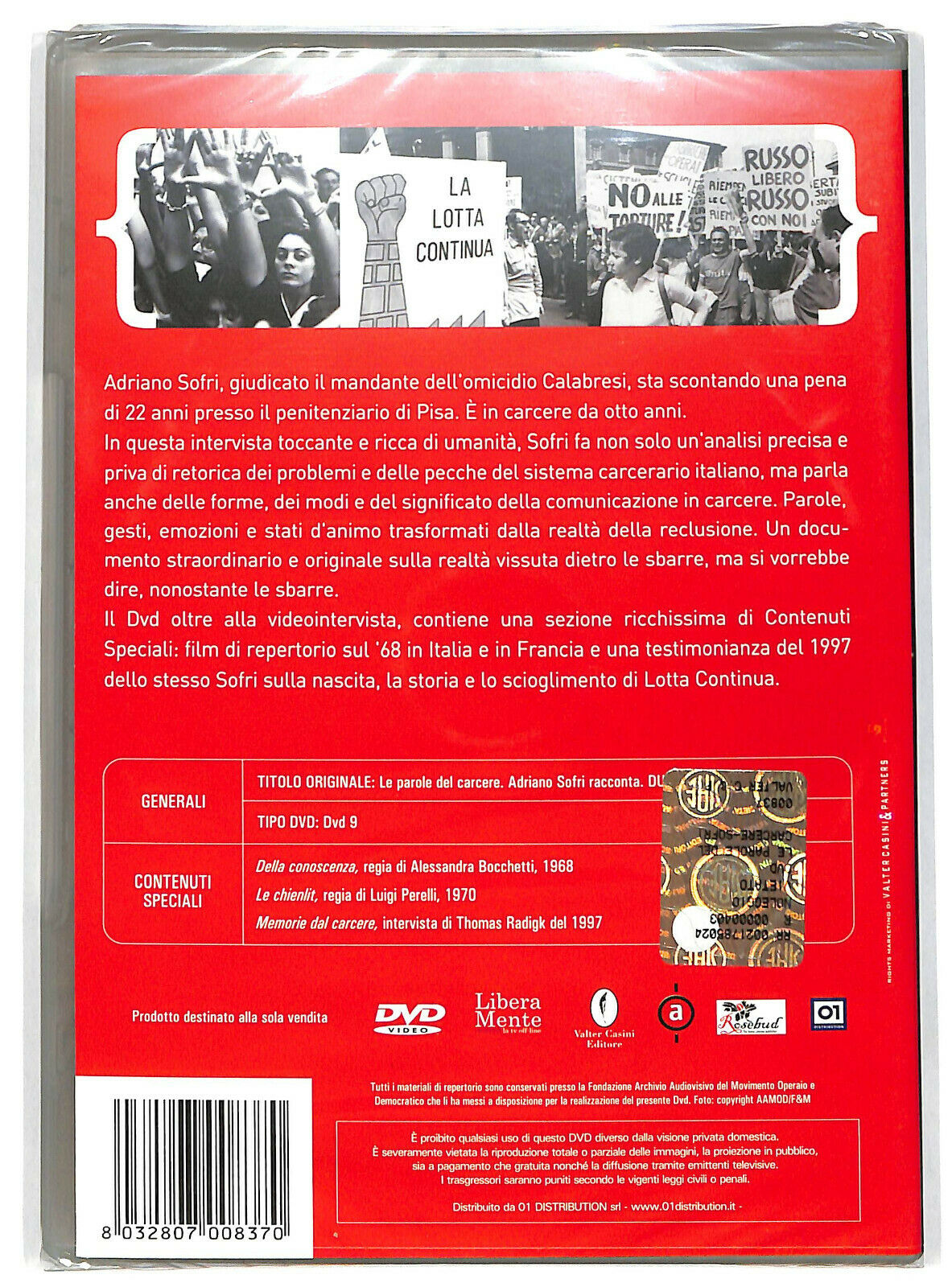 EBOND Le Parole Del Carcere. Adriano Sofri Racconta DVD DB690611