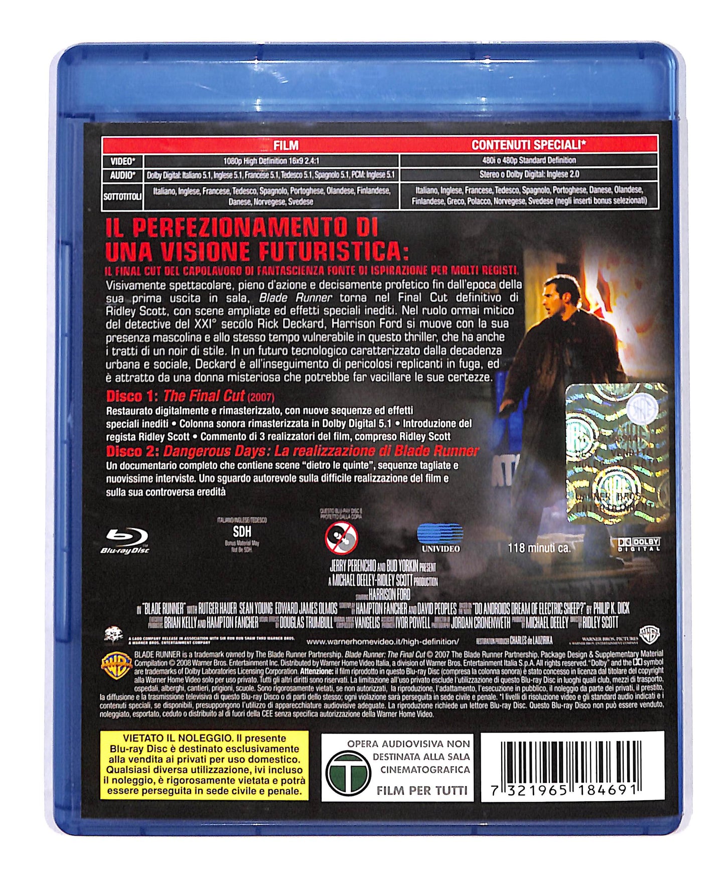 EBOND Blade Runner Edizione Speciale due dischi BLURAY DB690715