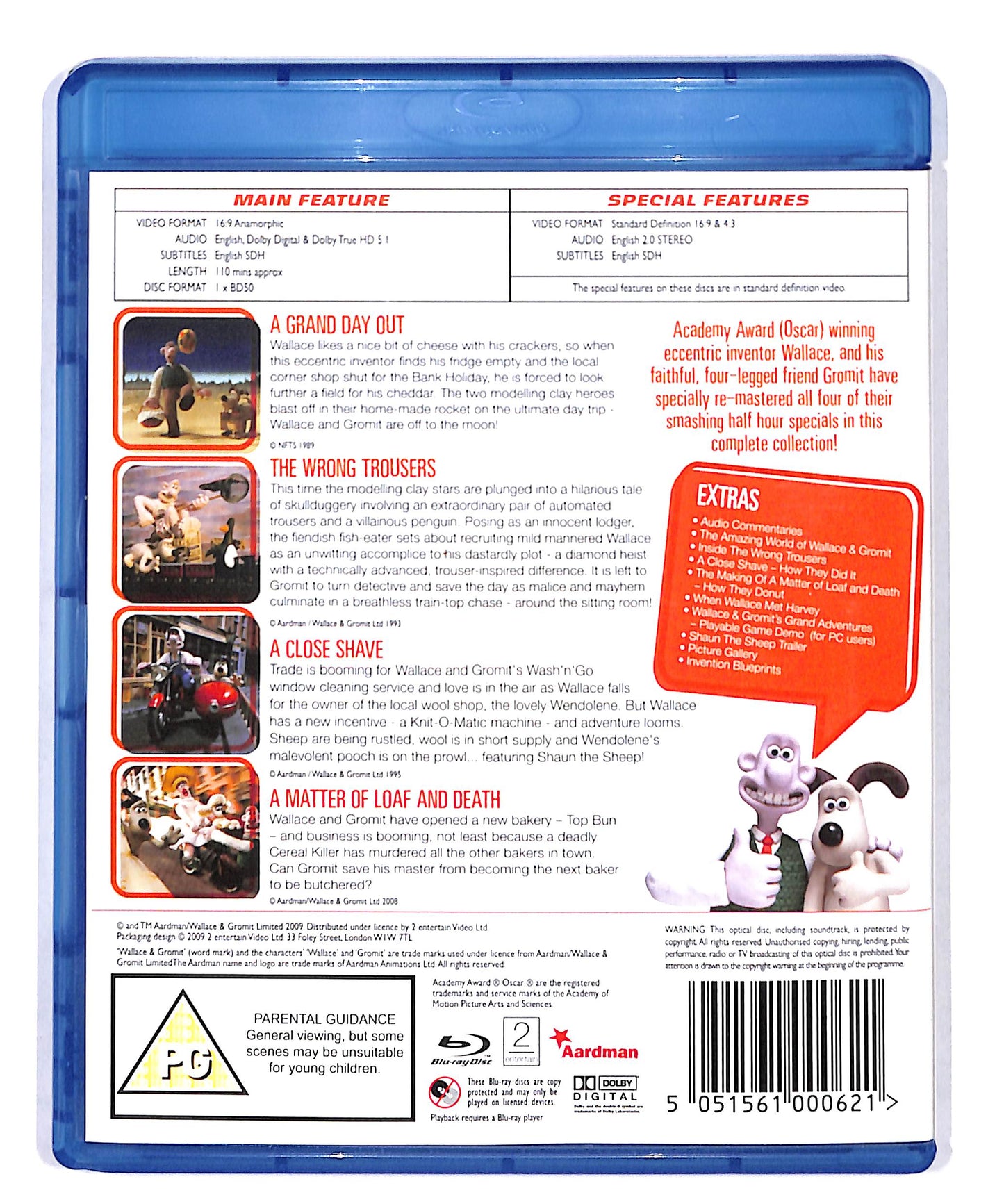 EBOND Wallace & Gromit The Complete Collection edizione UK BLURAY DB690752