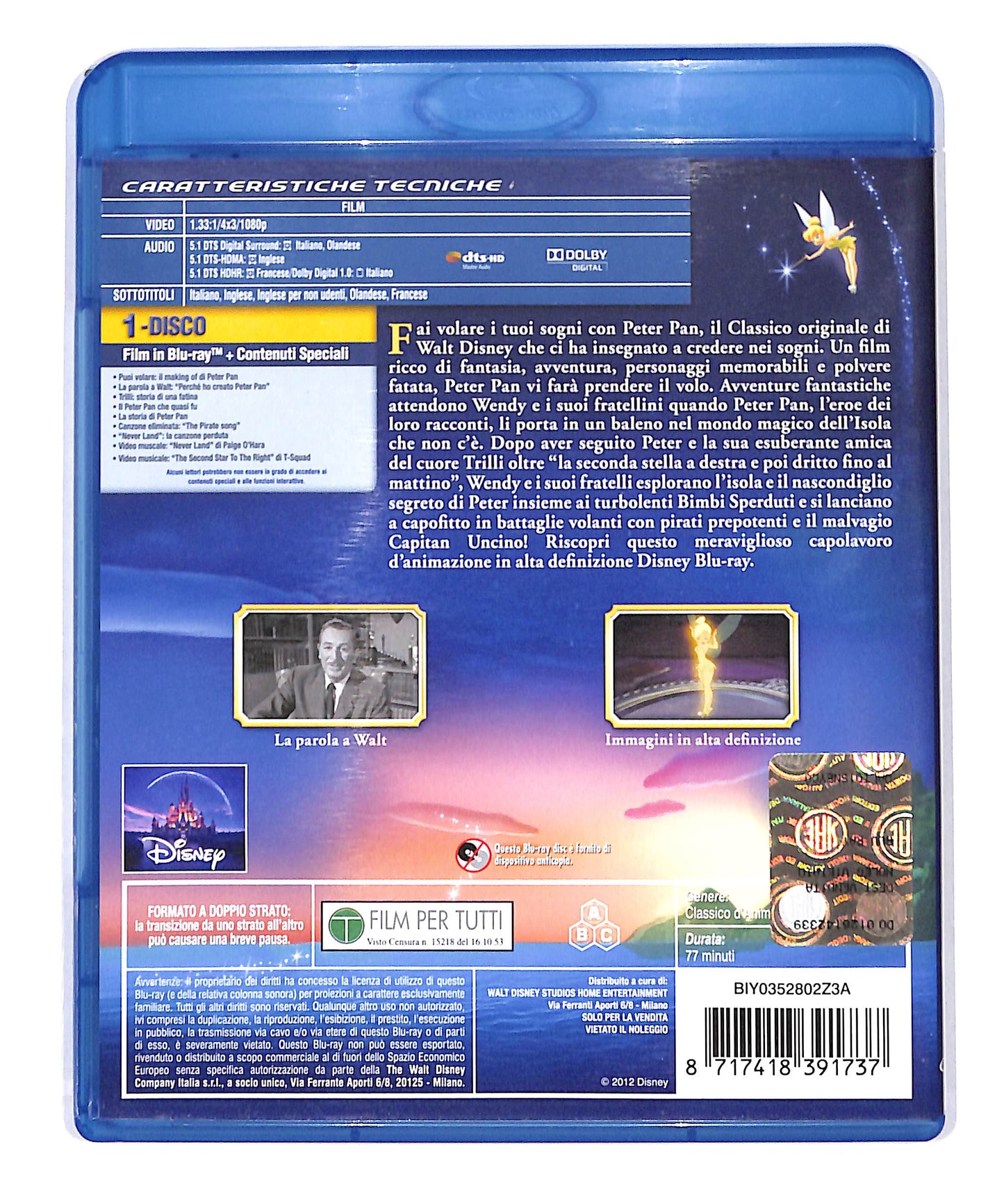 EBOND Le avventure di Peter Pan BLURAY DB690756