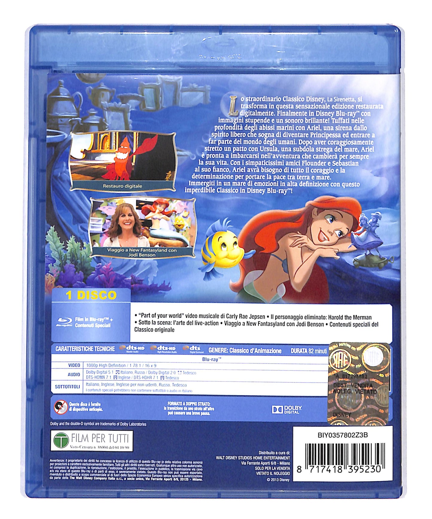 EBOND La Sirenetta Edizione speciale  BLURAY DB690766