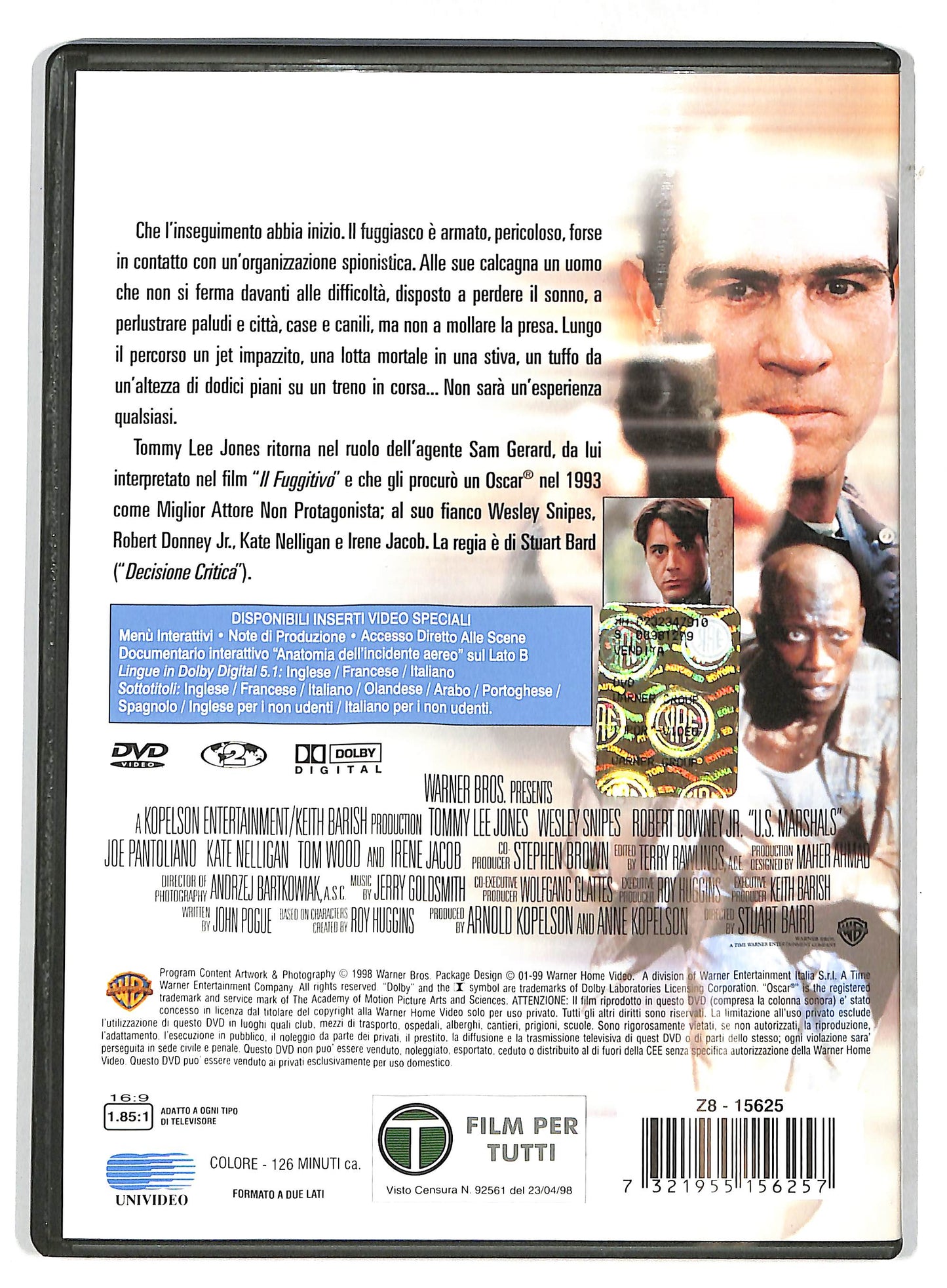 EBOND U.S. Marshals-Caccia senza tregua Snapper SNAPPER DVD DB690938