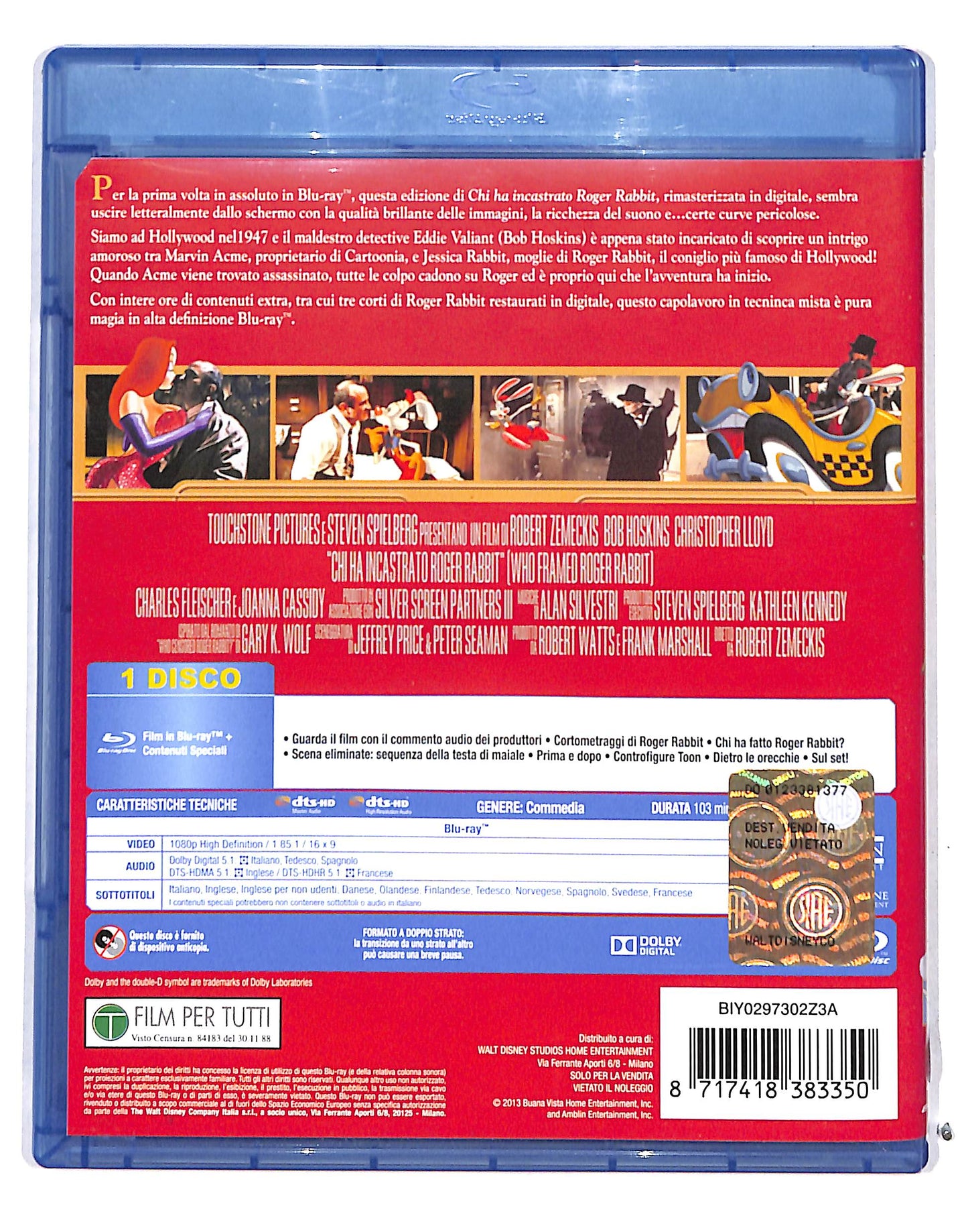 EBOND Chi Ha Incastrato Roger Rabbit? 25 Anniversario BLURAY DB691154