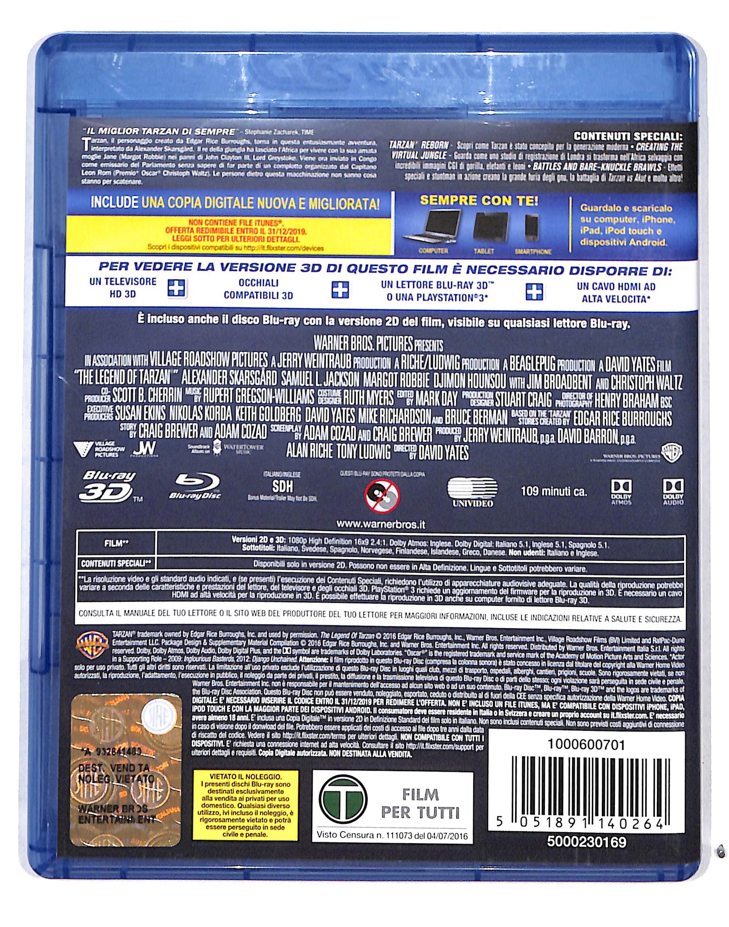 EBOND The Legend of Tarzan BLURAY 3D BLURAY DB691161