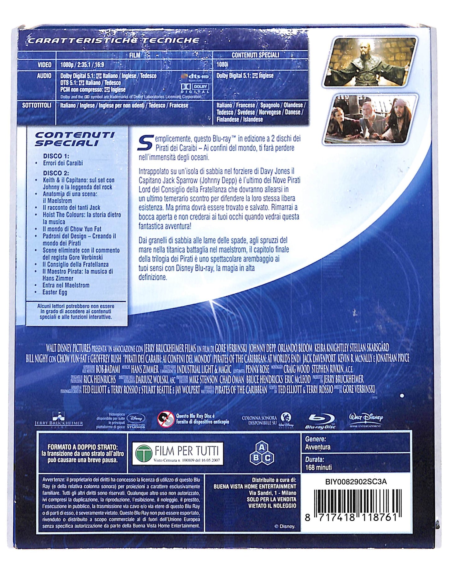 EBOND Pirati dei Caraibi - Ai confini del mondo BLURAY DB691170