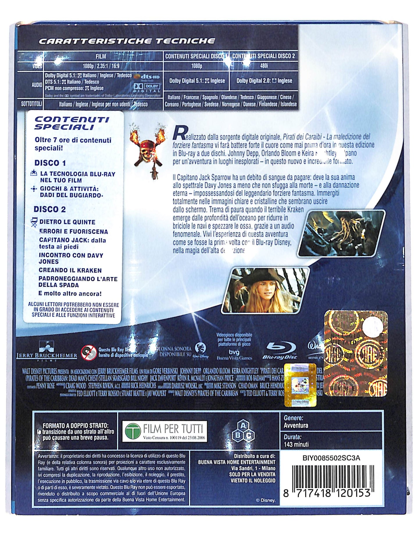 EBOND Pirati dei Caraibi La maledizione del forziere fantasma BLURAY DB691171