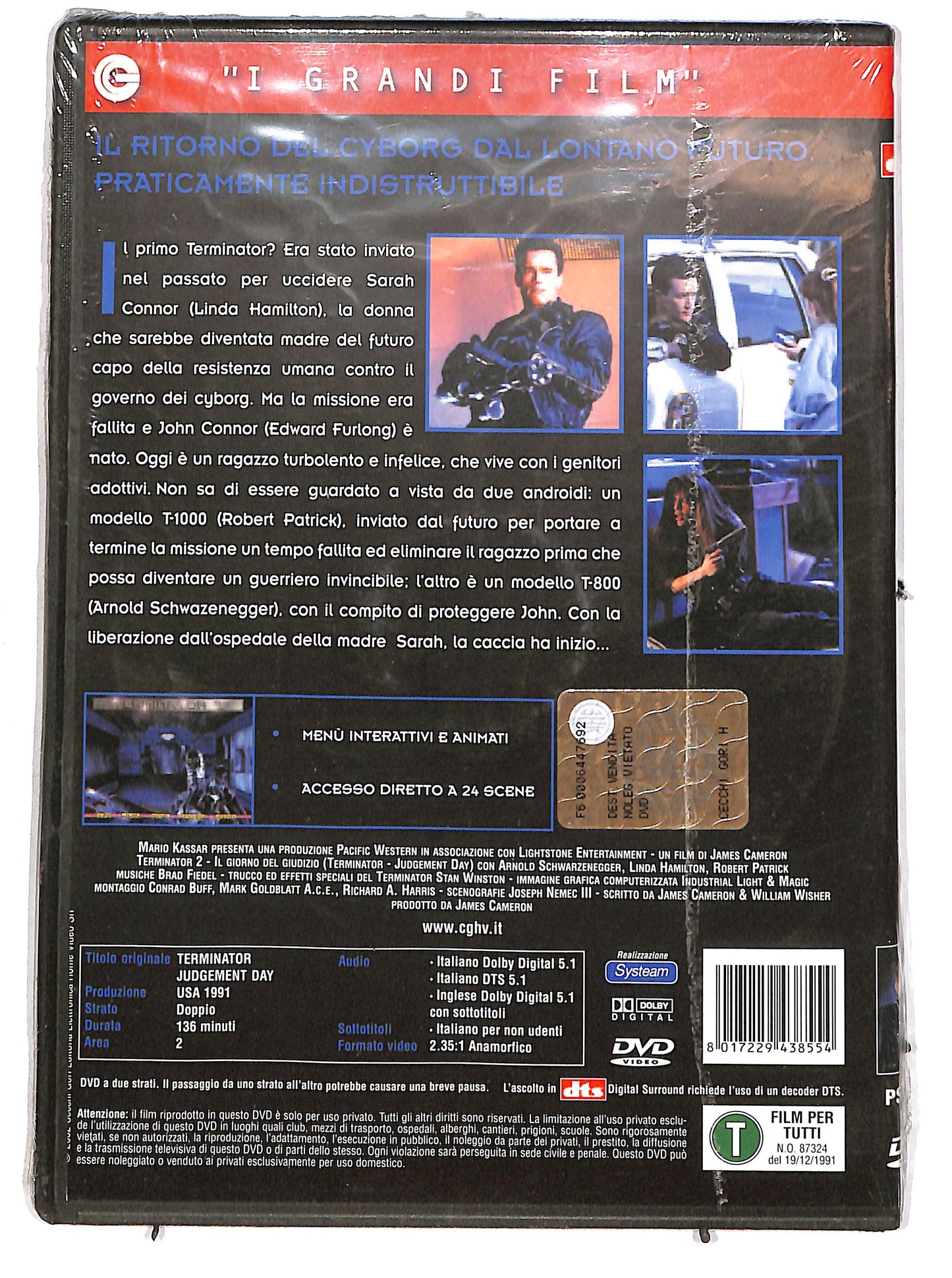 EBOND I Grandi Film - Terminator 2 Il Giorno del Giudizio DVD DB691452