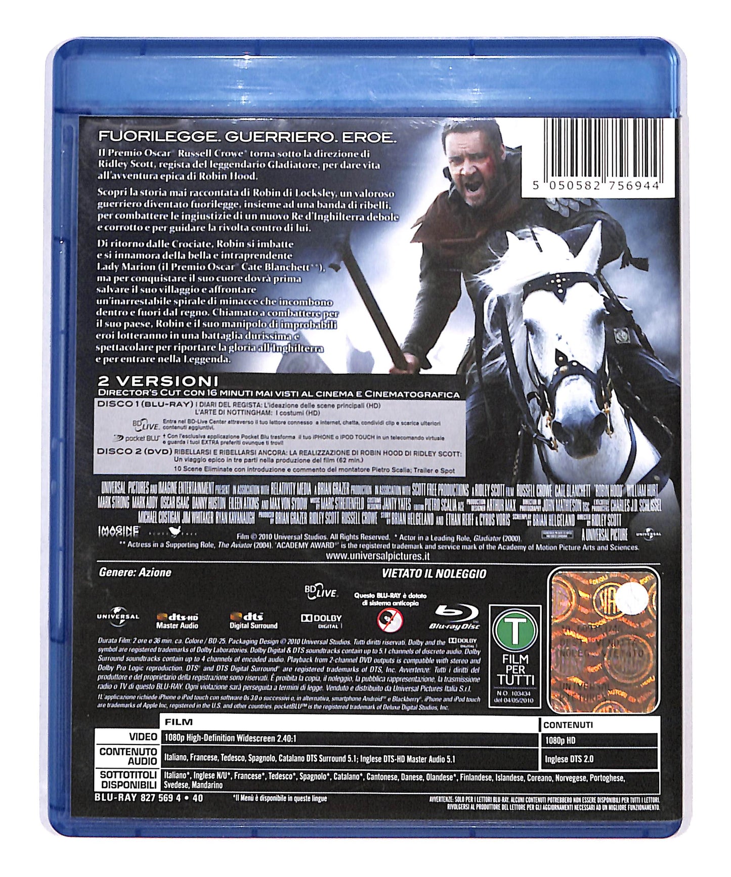 EBOND Robin Hood Director's cut + DVD BLURAY DB692202