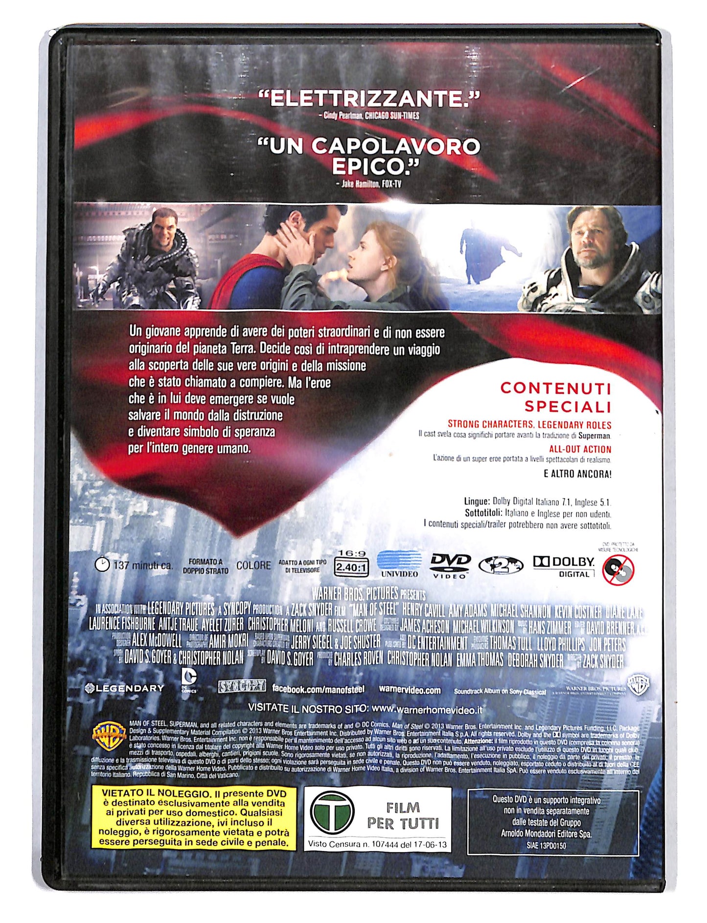 EBOND L'uomo d'acciaio Edizione speciale 2 dischi EDITORIALE DVD DB692271